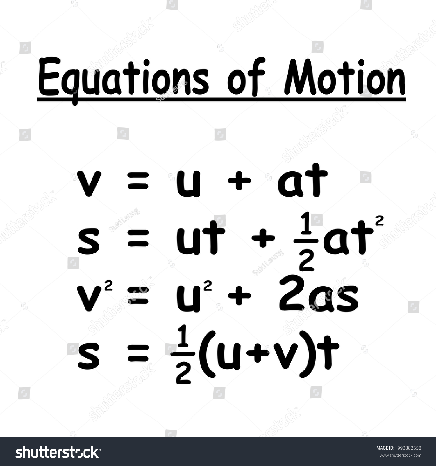 motion physics formulas