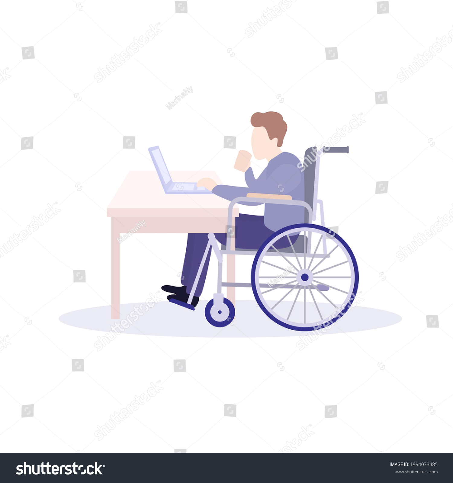 Social Adaptation Disabled People Social Inclusion Stock Vector ...