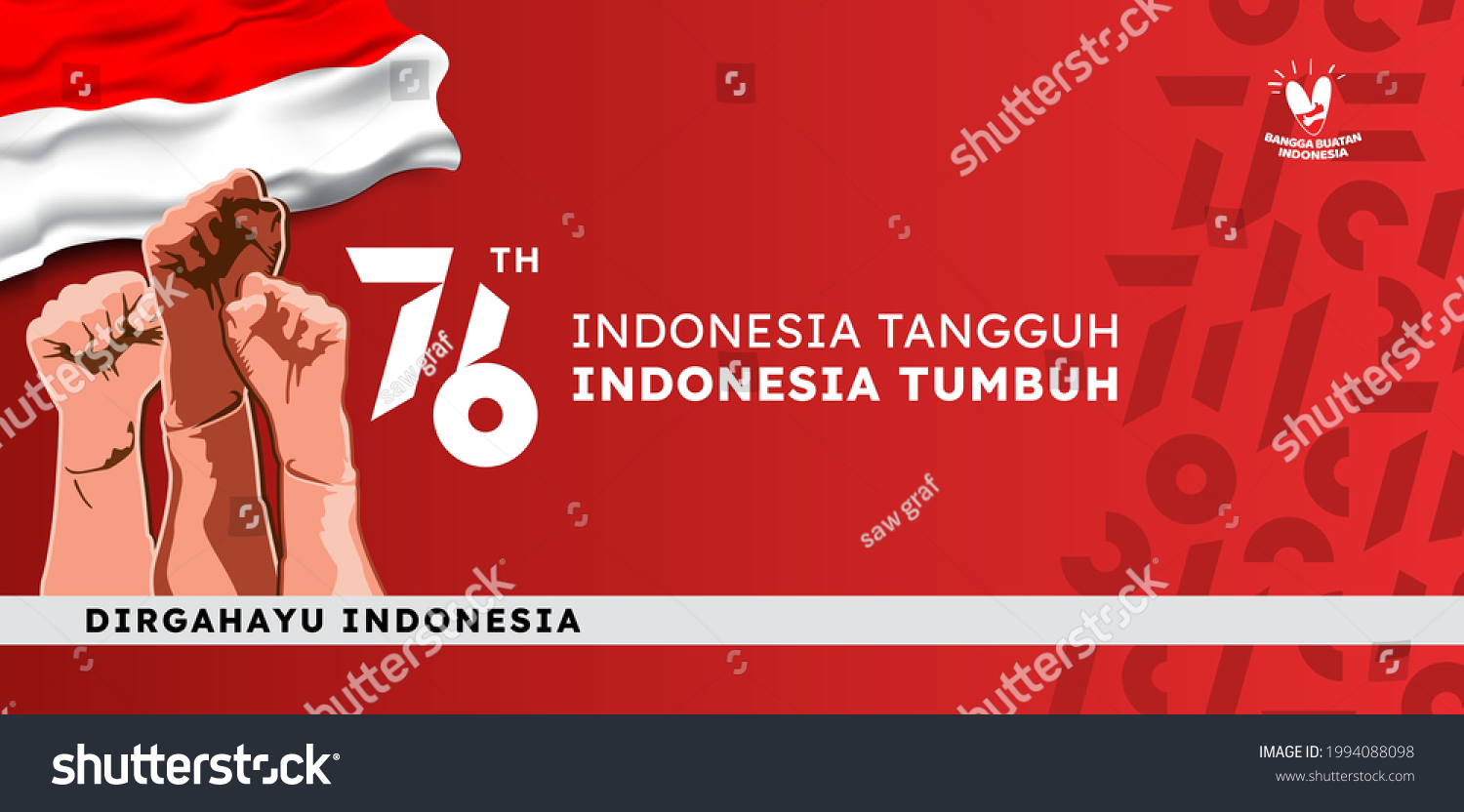 76th Indonesia National Day Logo Abstract Stock Vector Royalty Free 1994088098 Shutterstock 4780