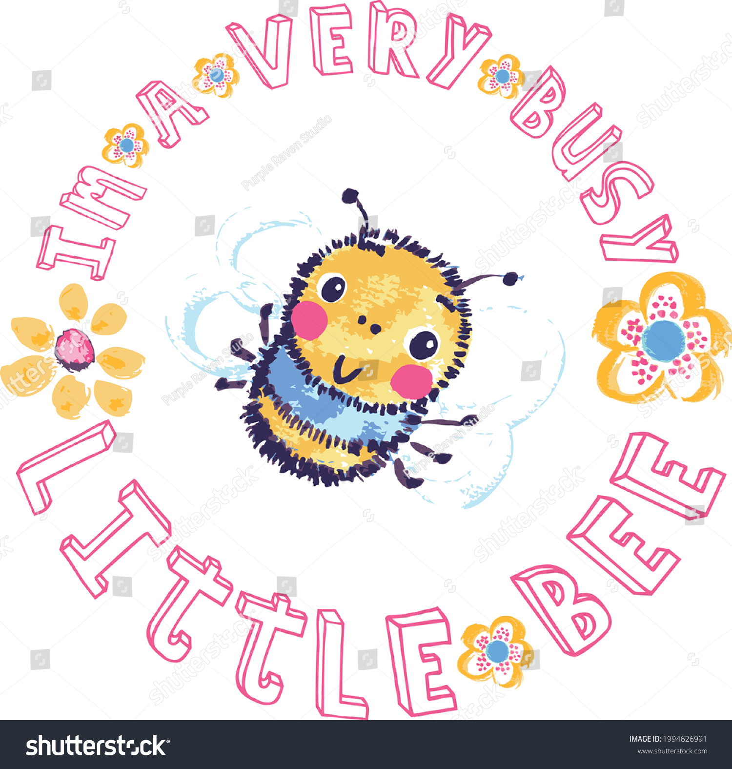 Little Bee Tshirt Design Baby Stock Vector (royalty Free) 1994626991 