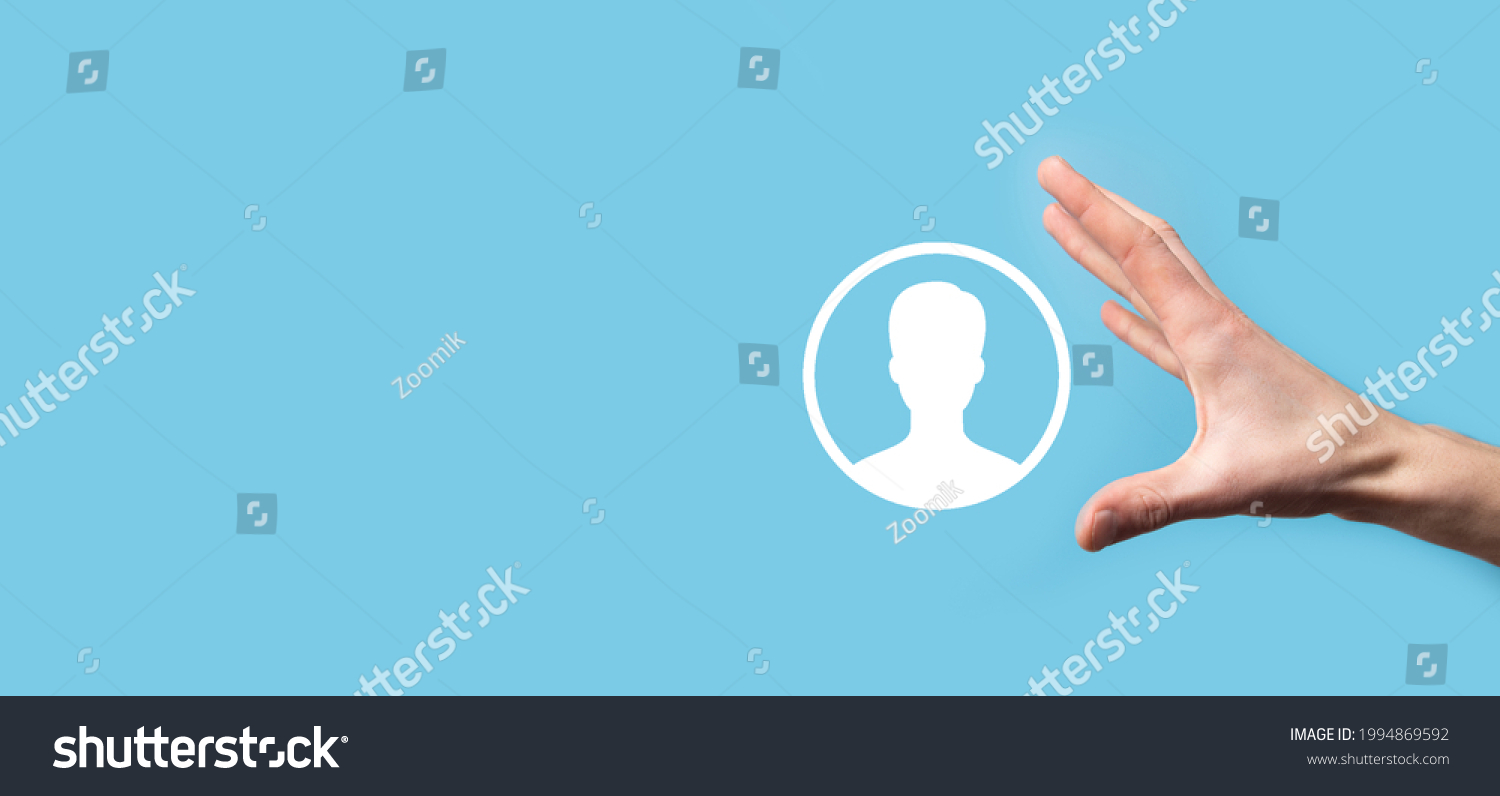 Hand Holds User Person Icon Interface Stock Photo 1994869592 | Shutterstock