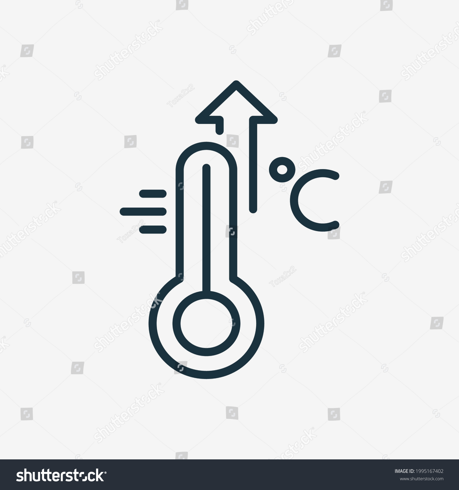 High Temperature Scale Line Icon Flu Stock Vector (Royalty Free ...