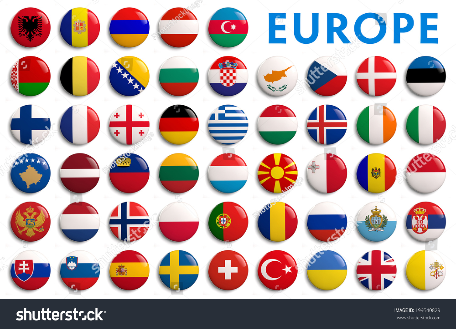 Флаг Европы в круге