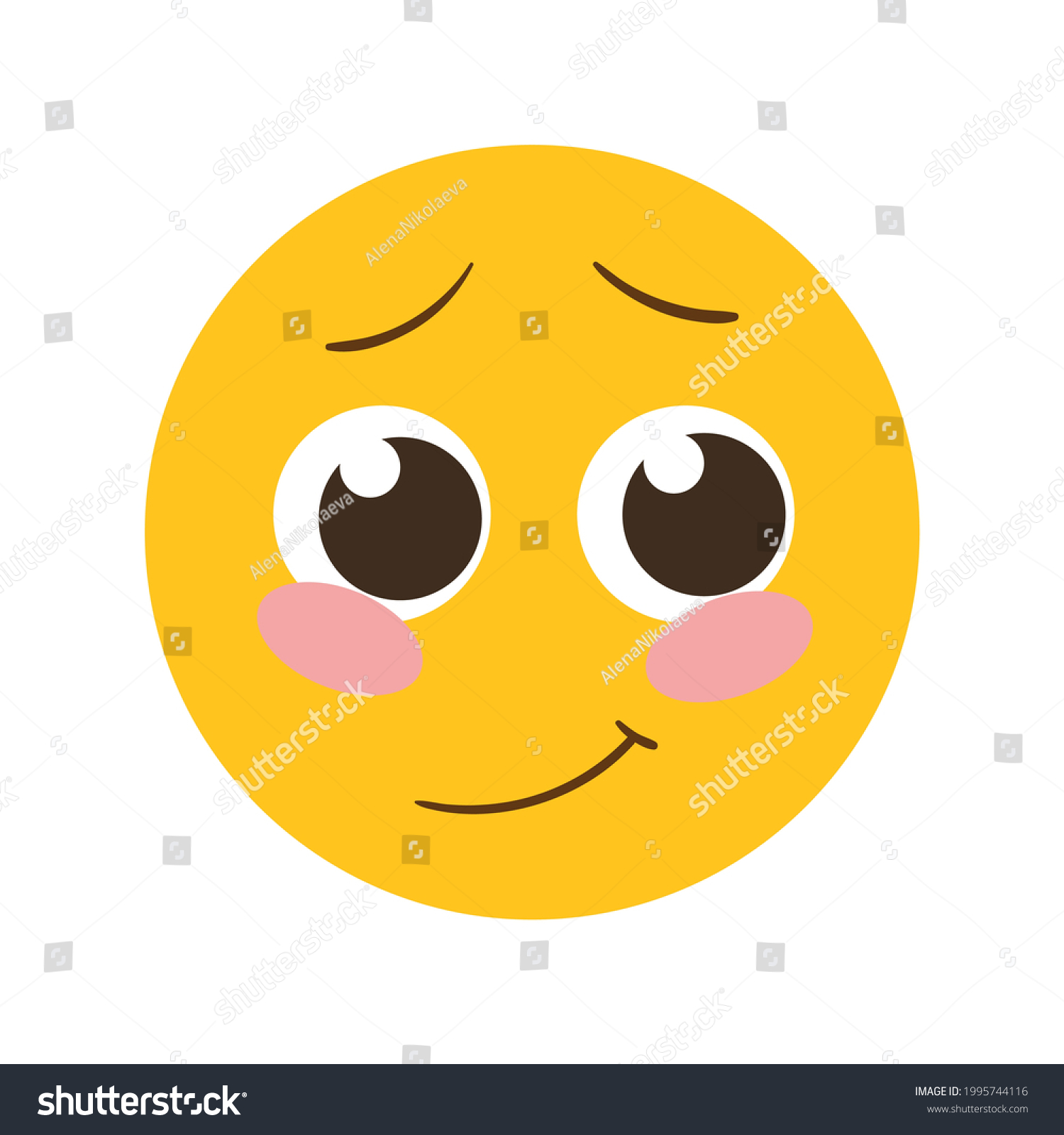 Ein süßes Emoji mit einem Bild (Lizenzfrei