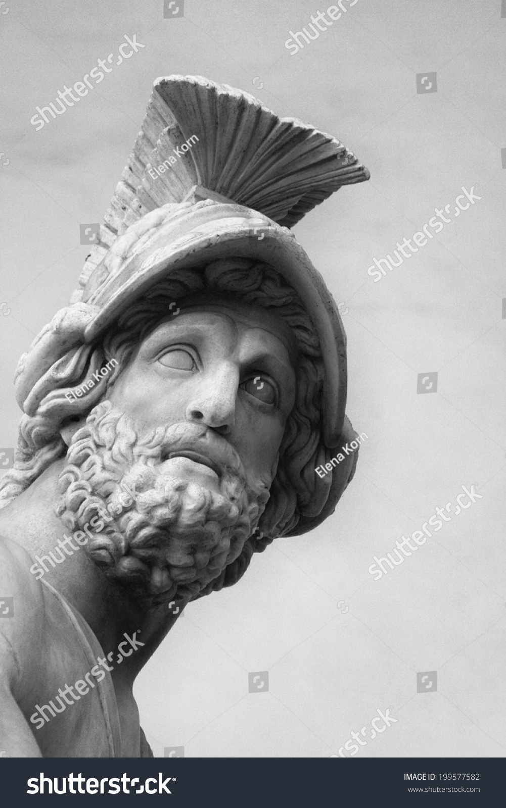 Fragment Sculpture Menelaus Supporting Body Patroclus Stock Photo ...