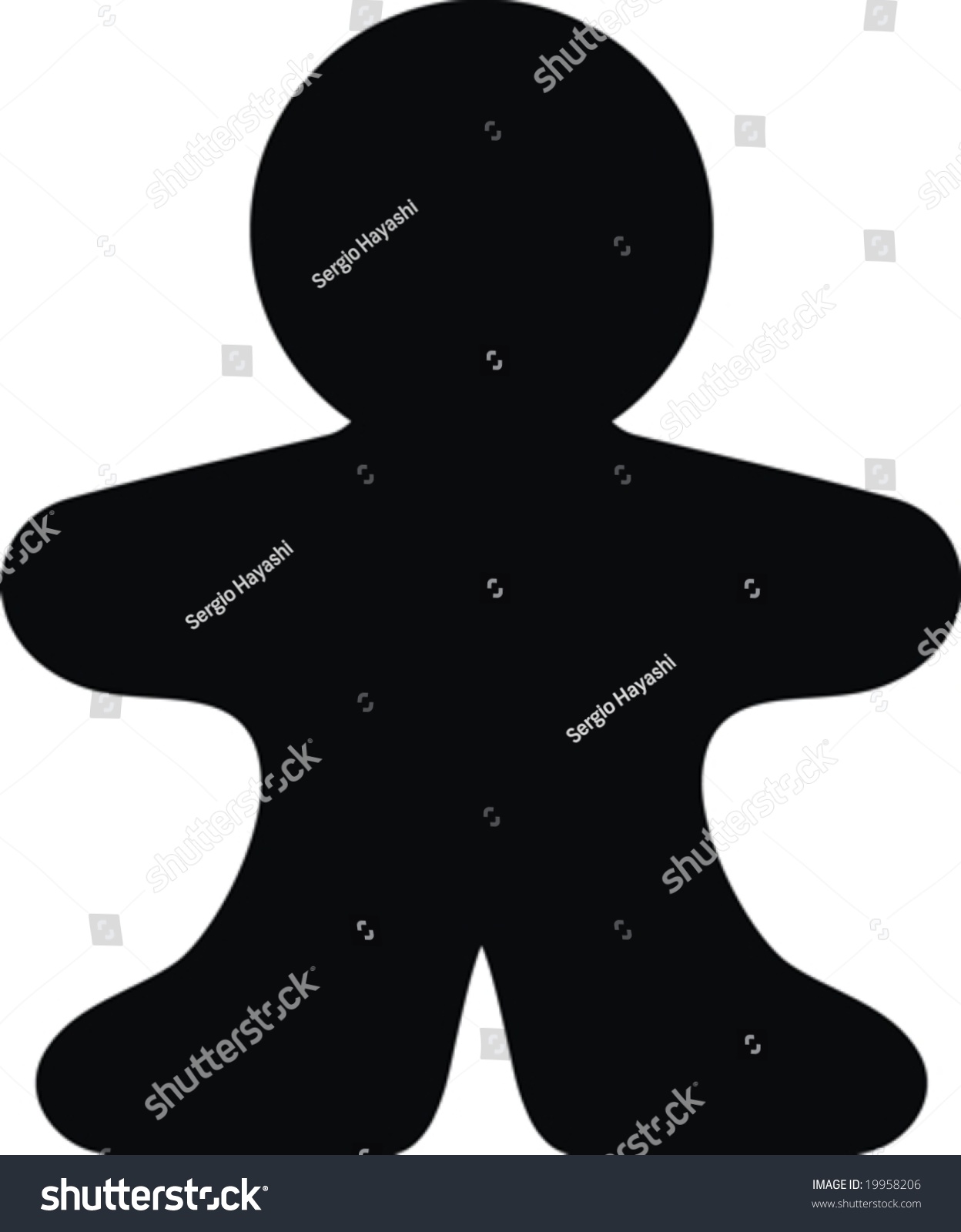 Human Body Shape Figure Vector File: vector de stock (libre de regalías ...