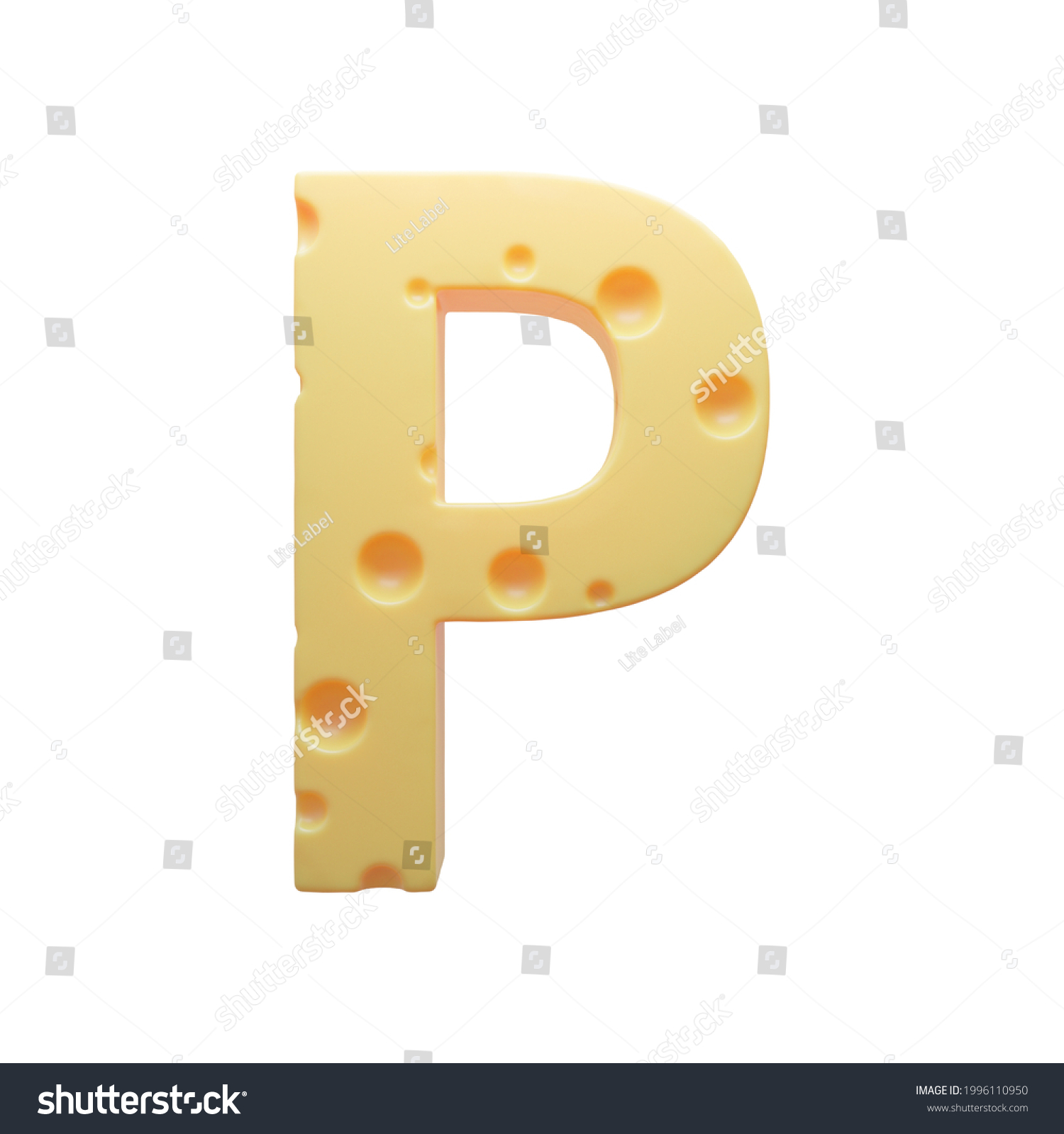 Cheese Font Cheese Food Letter P Stock Illustration 1996110950 ...