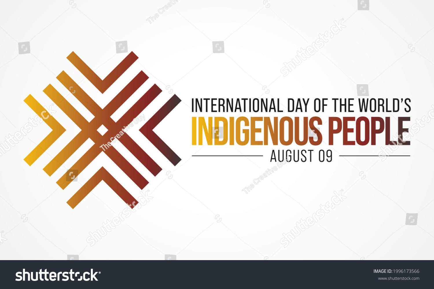 International Day Worlds Indigenous Peoples Observed Stock Vector