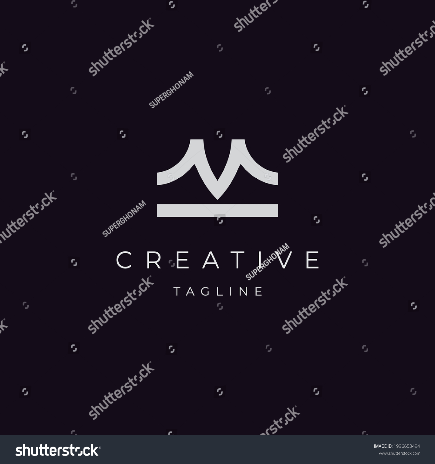 Crown Letter M Logo Design Illustration Stock Vector (Royalty Free ...