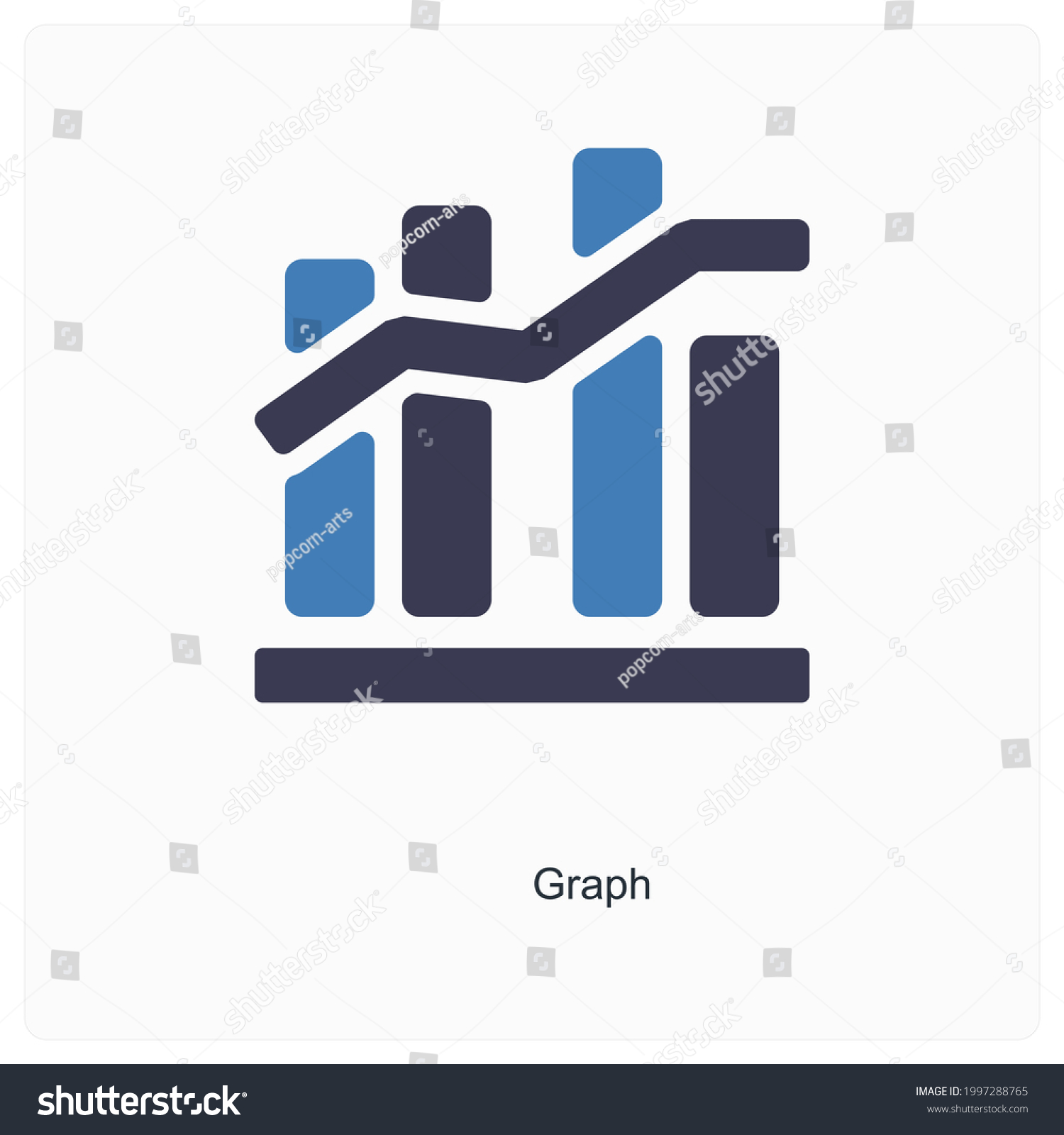 Statics Graph Icon Concept Stock Vector (Royalty Free) 1997288765 ...