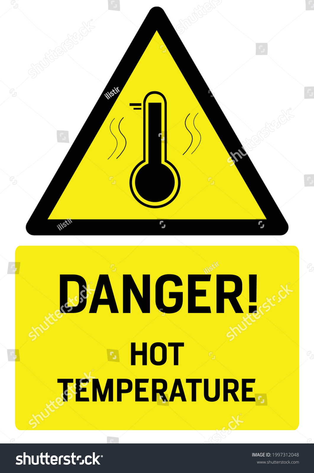 Danger Hot Temperature Sign Vector Health Stock Vector (Royalty Free ...