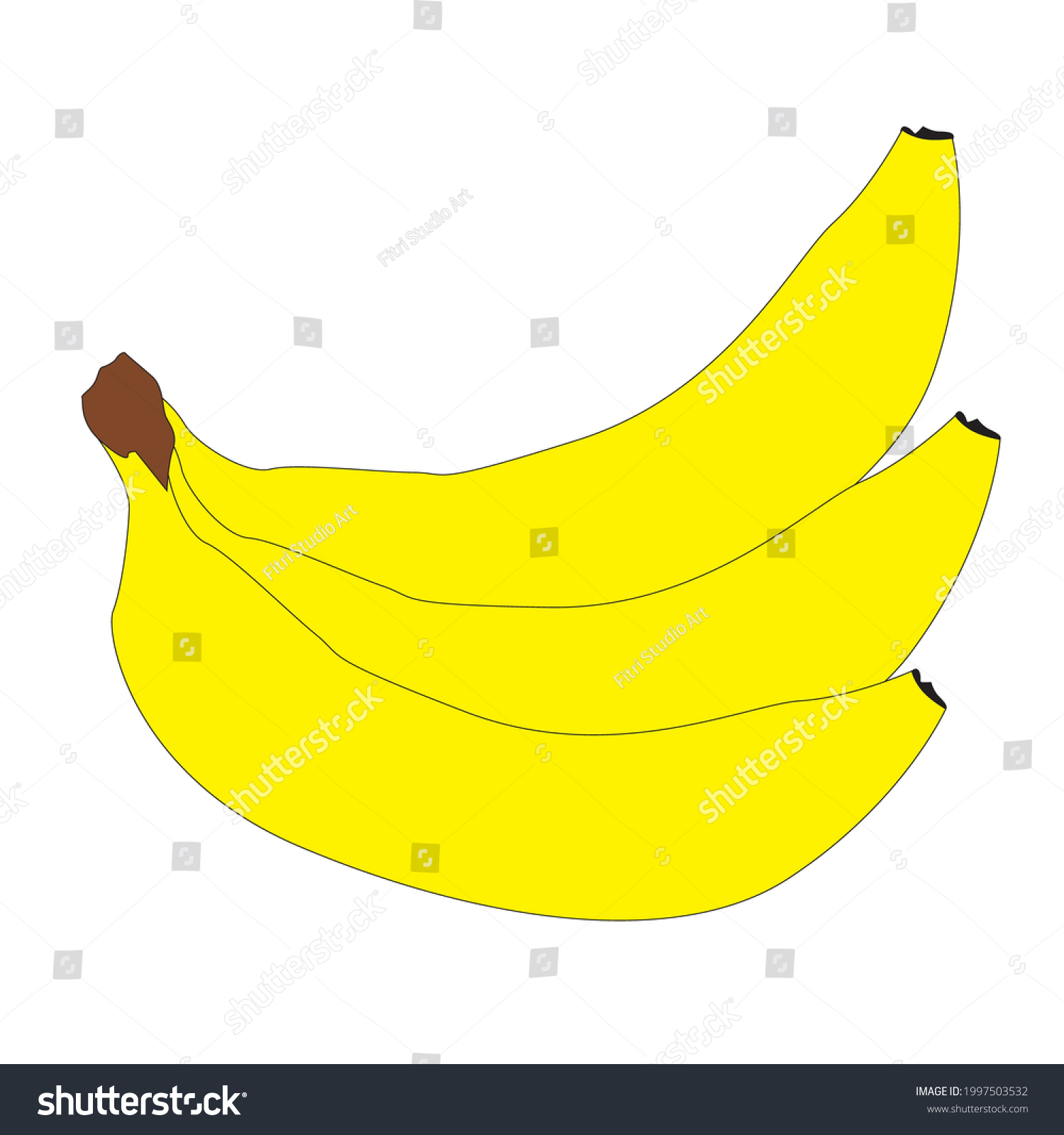 Bananas Flat Style Banana Icons Vector Stock Vector Royalty Free Shutterstock