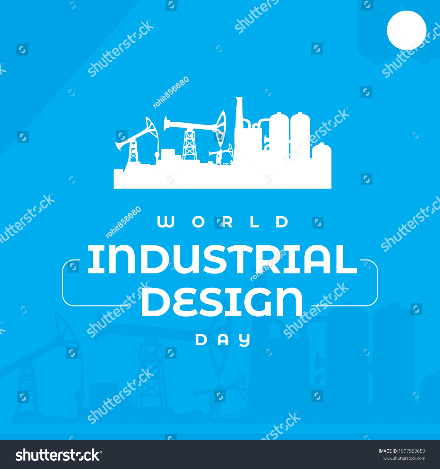 World Industrial Design Day Poster Illustration Stock Vector (Royalty