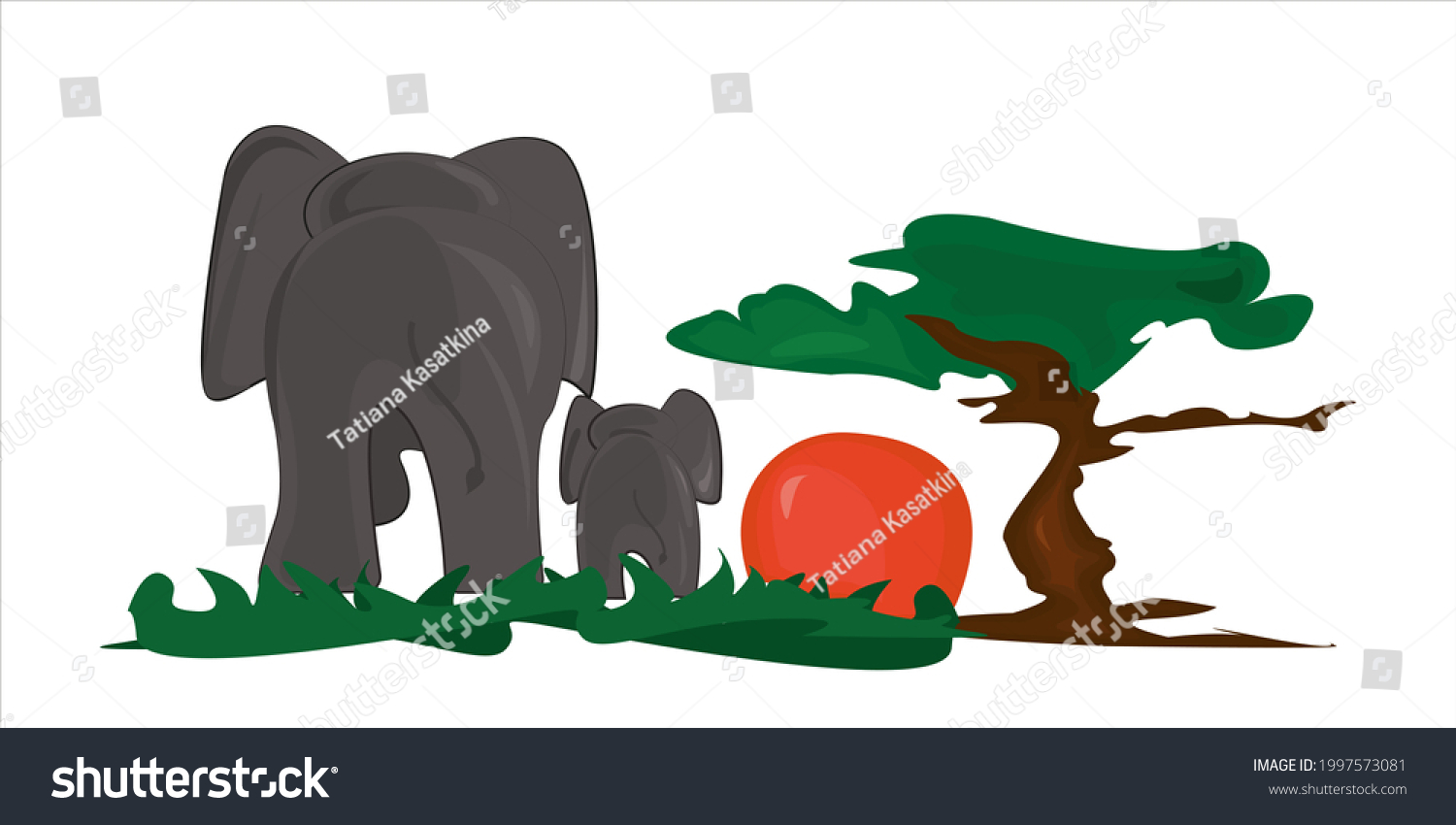 Elephant Baby Elephant World Elephant Day Stock Vector (Royalty Free