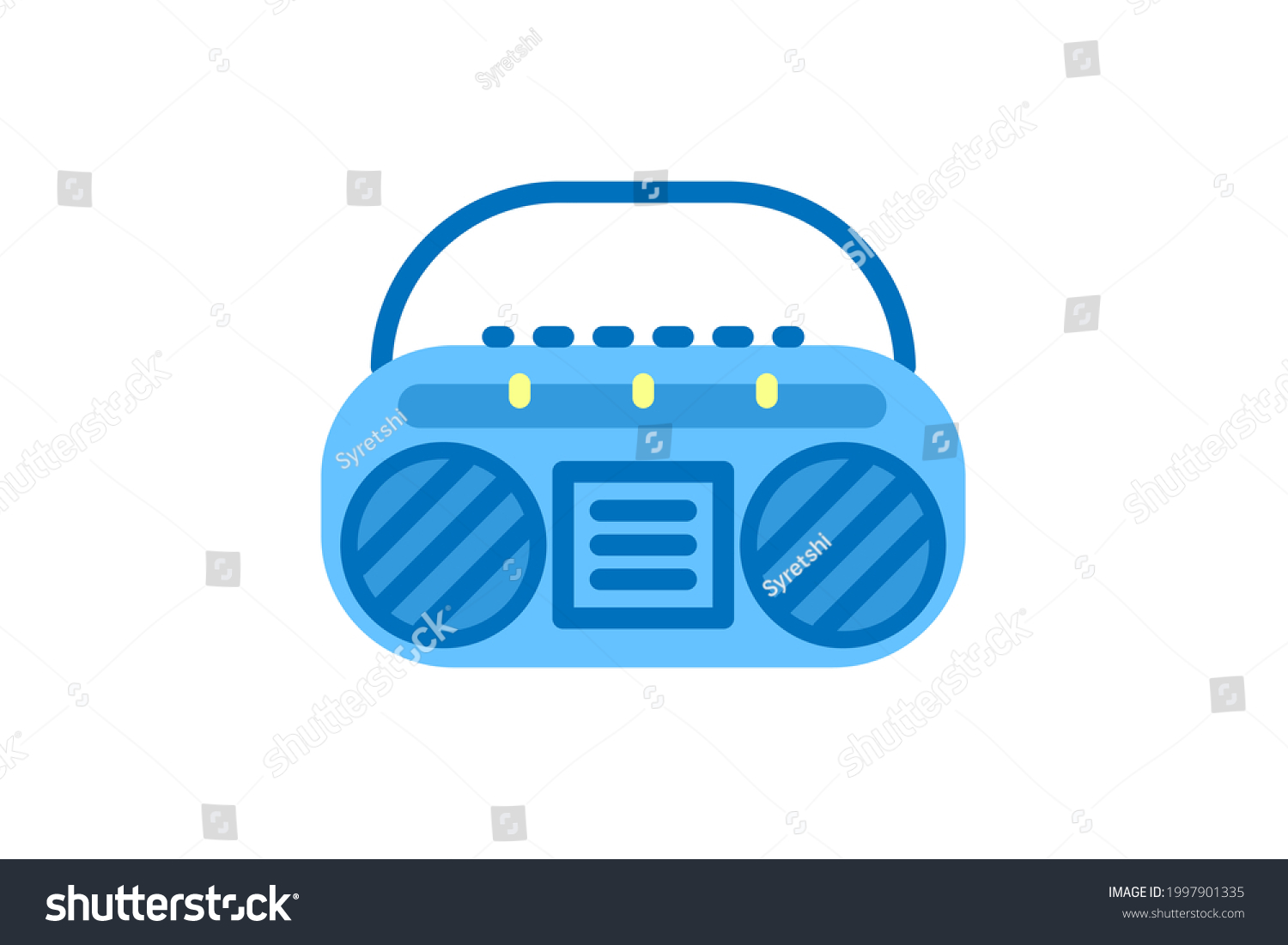 Boombox Icon Vector Linear Sign Symbol Stock Vector (Royalty Free ...