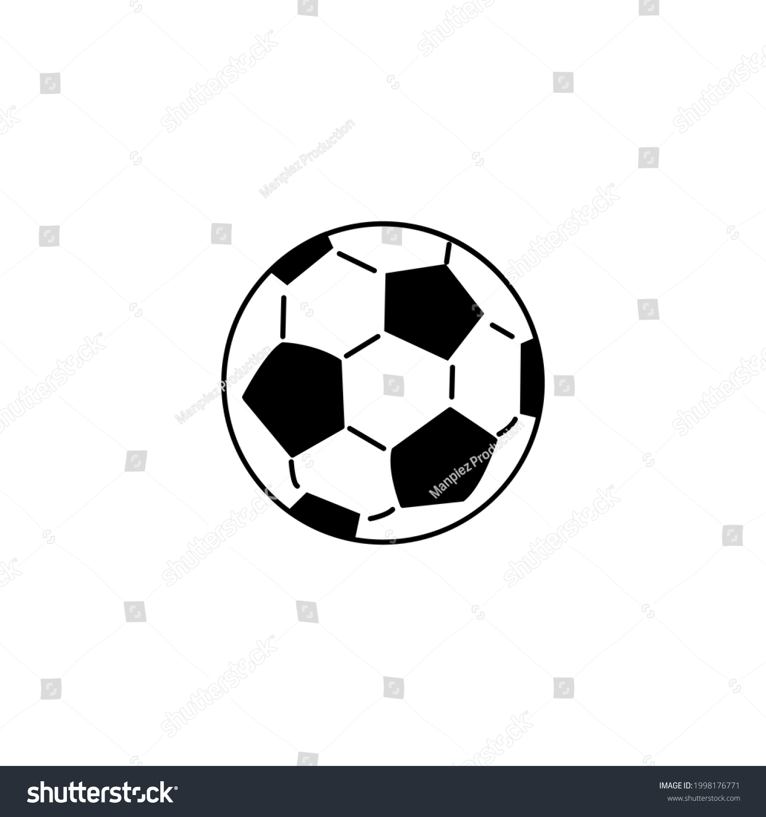 Vector Soccer Ball On White Background Stock Vector (Royalty Free ...