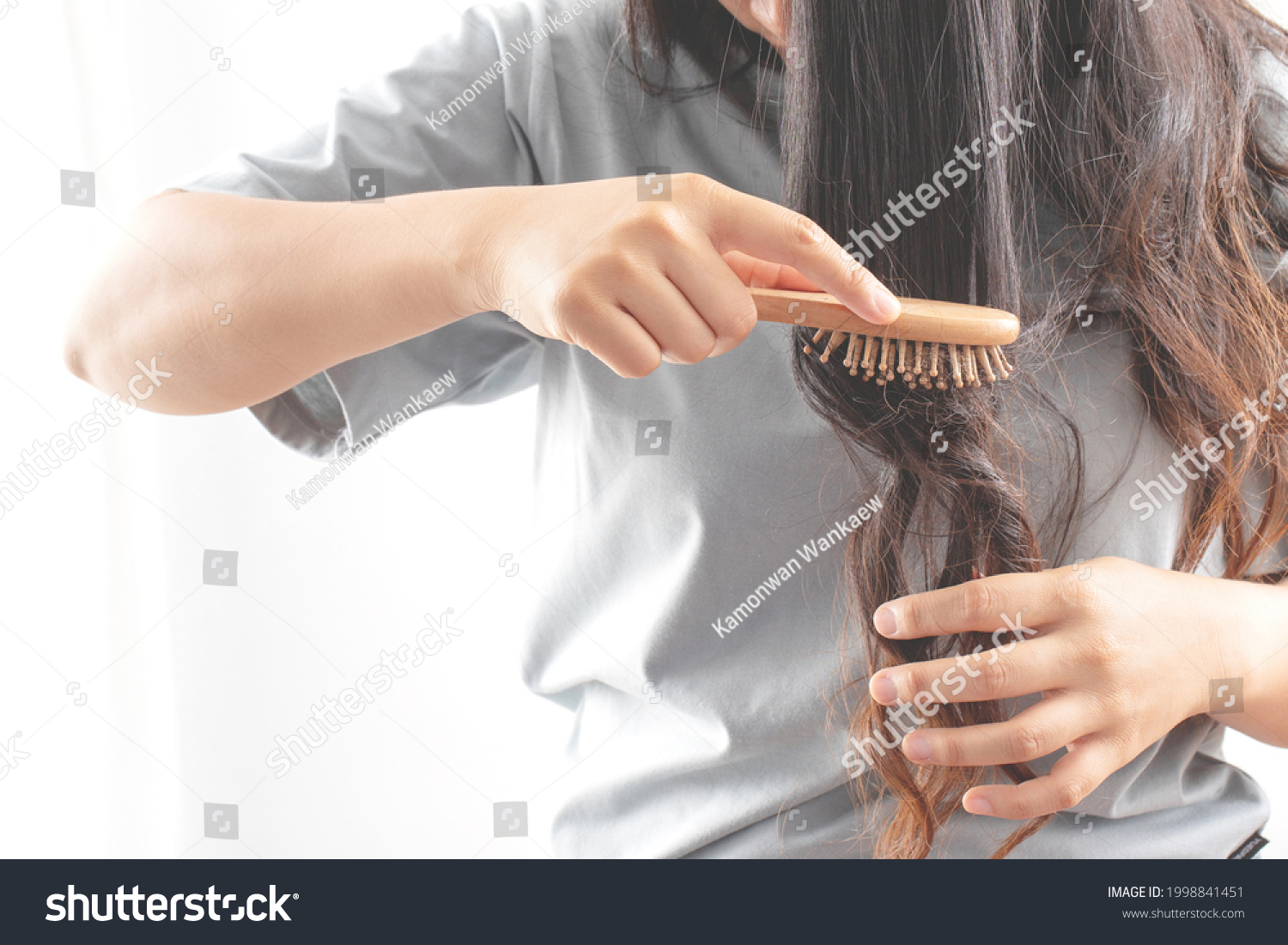 Women Allergic Shampoo Causing Hair Loss Stock Photo 1998841451 