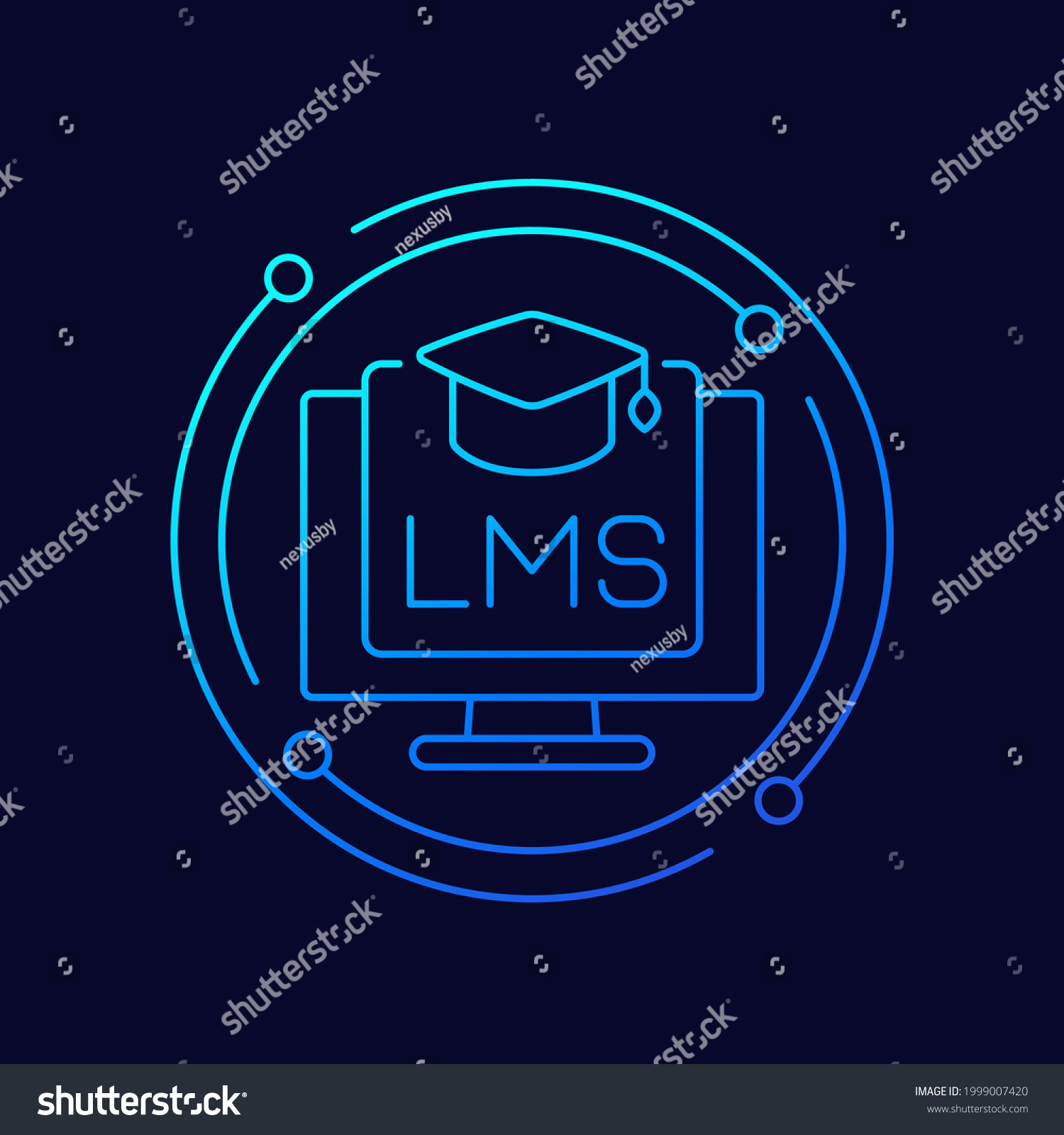 Lms Learning Management System Thin Line Stock Vector (Royalty Free ...