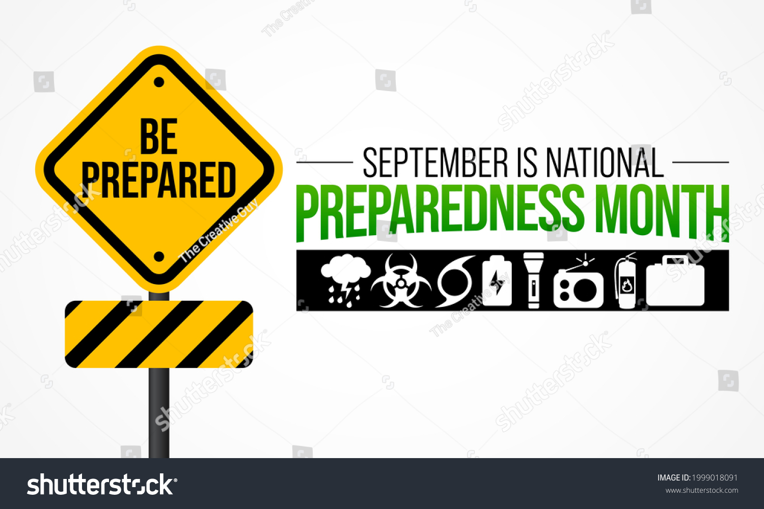 National Preparedness Month Npm Observed Every Stock Vector (Royalty