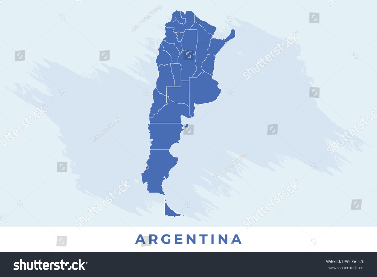 Stock Vector National Map Of Argentina Argentina Map Vector Illustration Vector Of Argentina Map 1999056626 