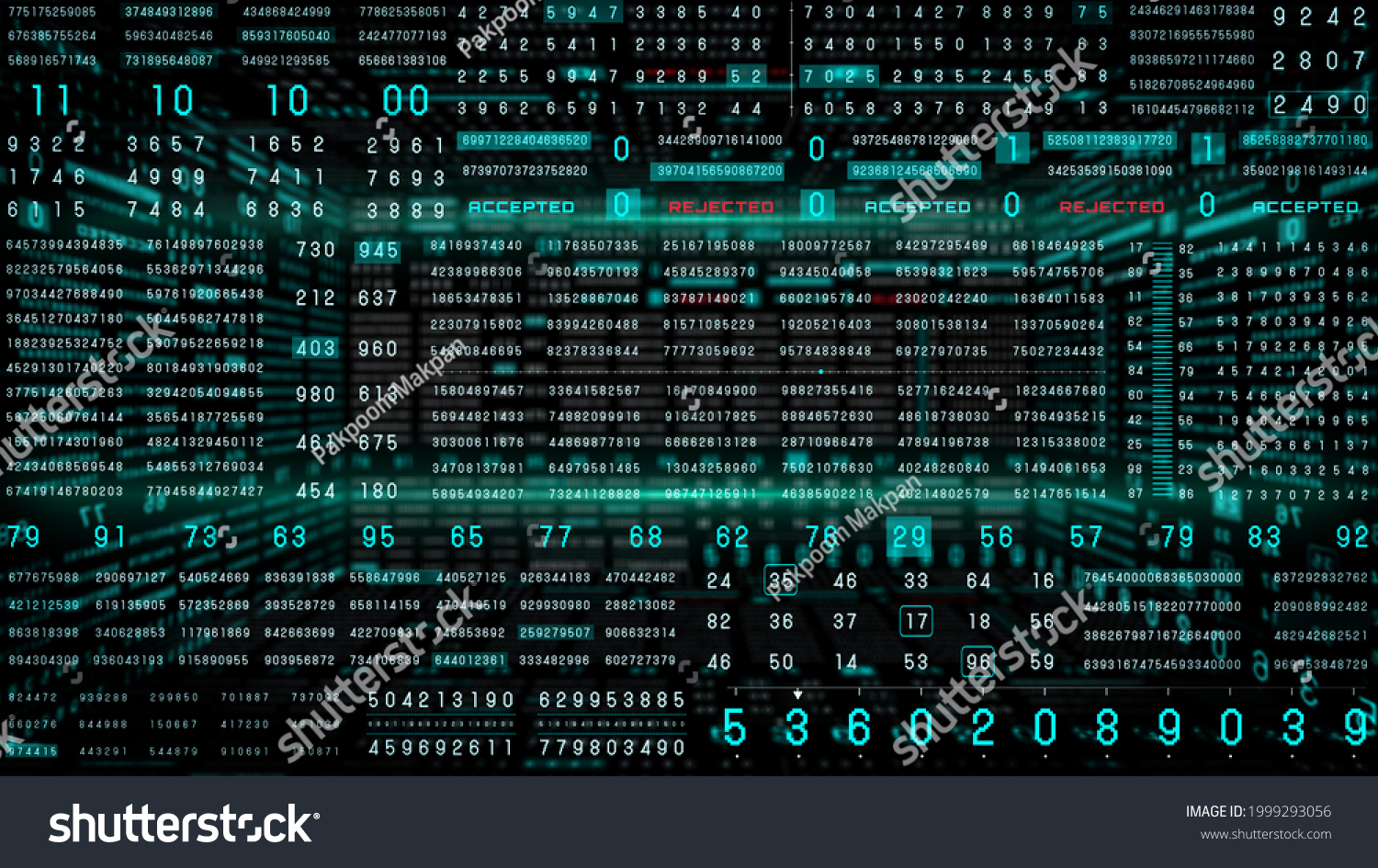 Binary Decimal Algorithm Data Number Security Stock Illustration ...