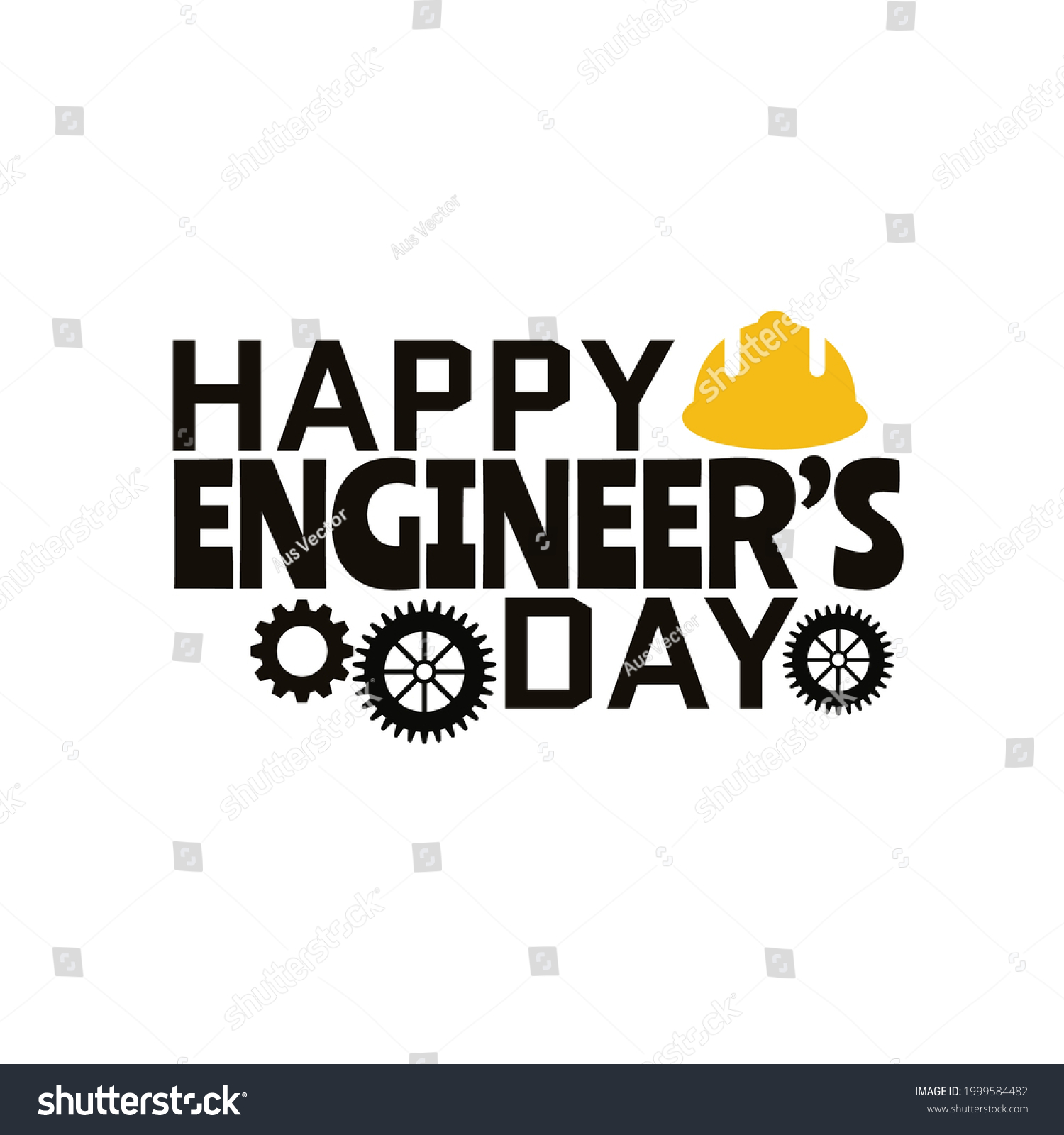 Happy Engineers Day Illustration On White Stock Vector (Royalty Free