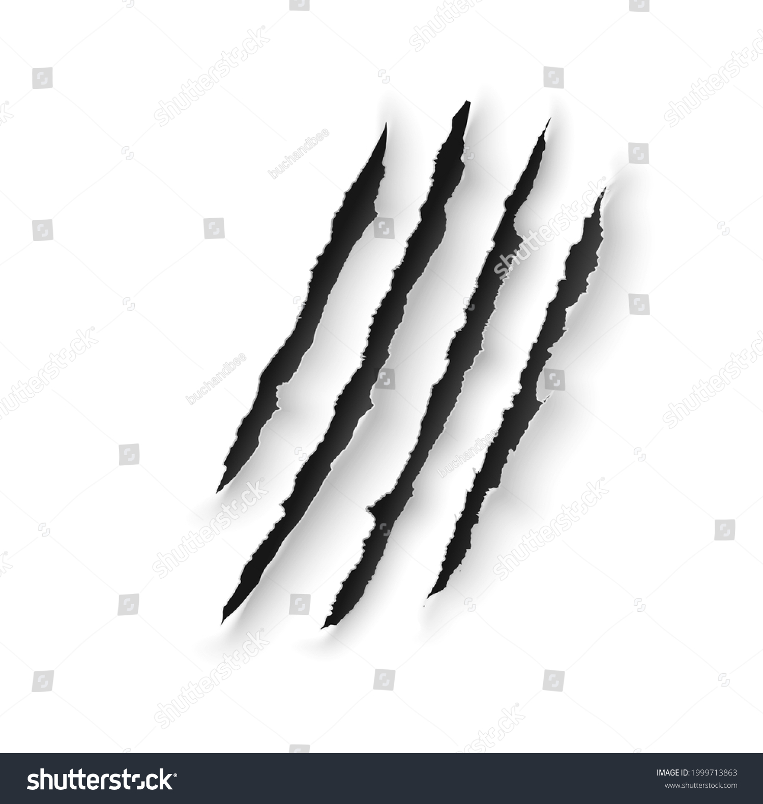 Animal Claw Marks Scratches Wild Bear Stock Vector (Royalty Free ...