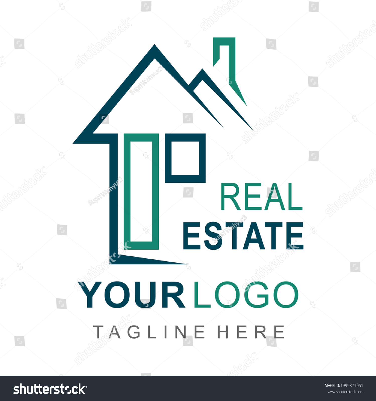 Real Estate Logo Beautiful Home Occupancy Stock Vector (Royalty Free ...