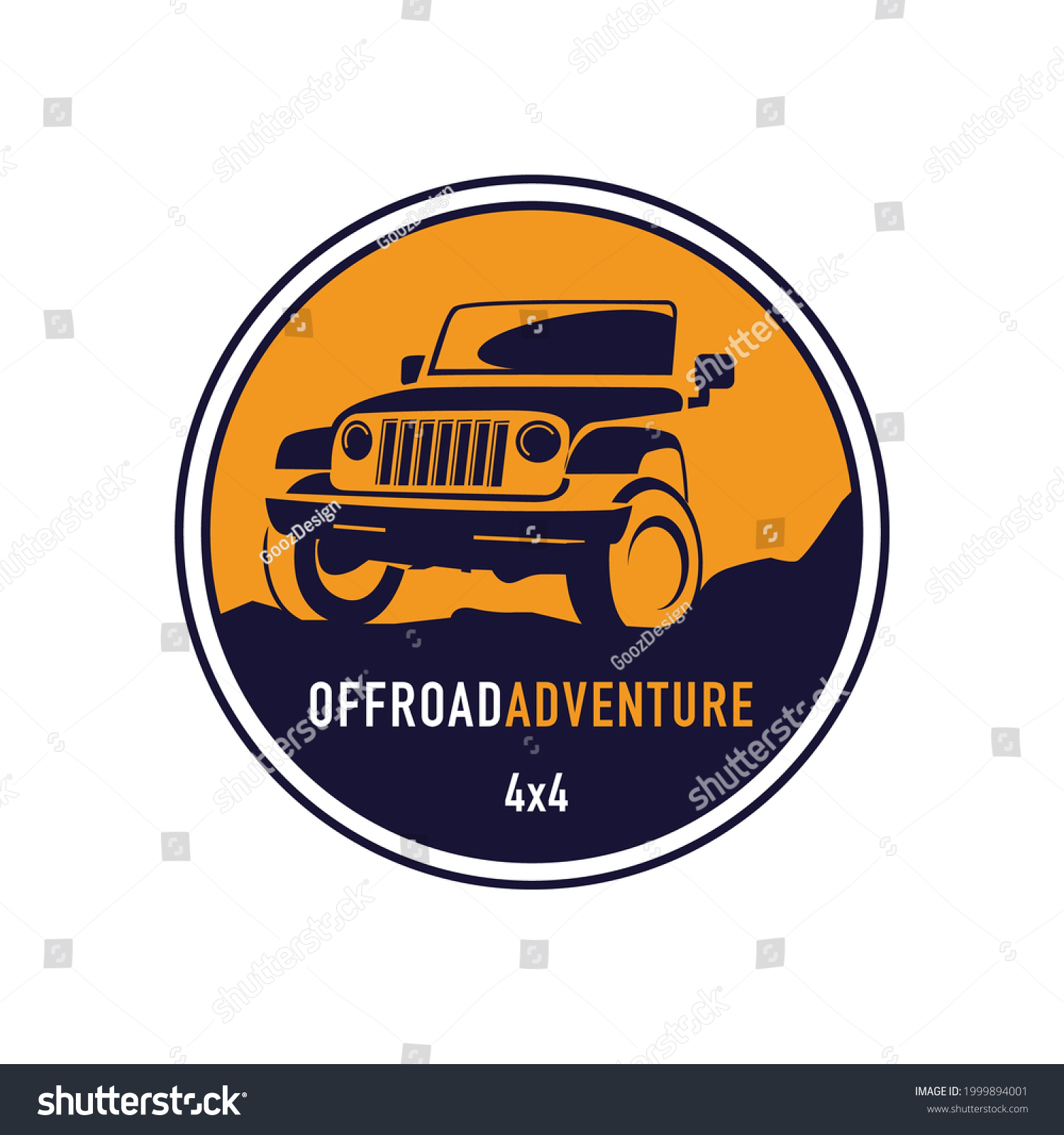 Road Suv Car Logo Emblems Badges Stock Vector (Royalty Free) 1999894001 ...