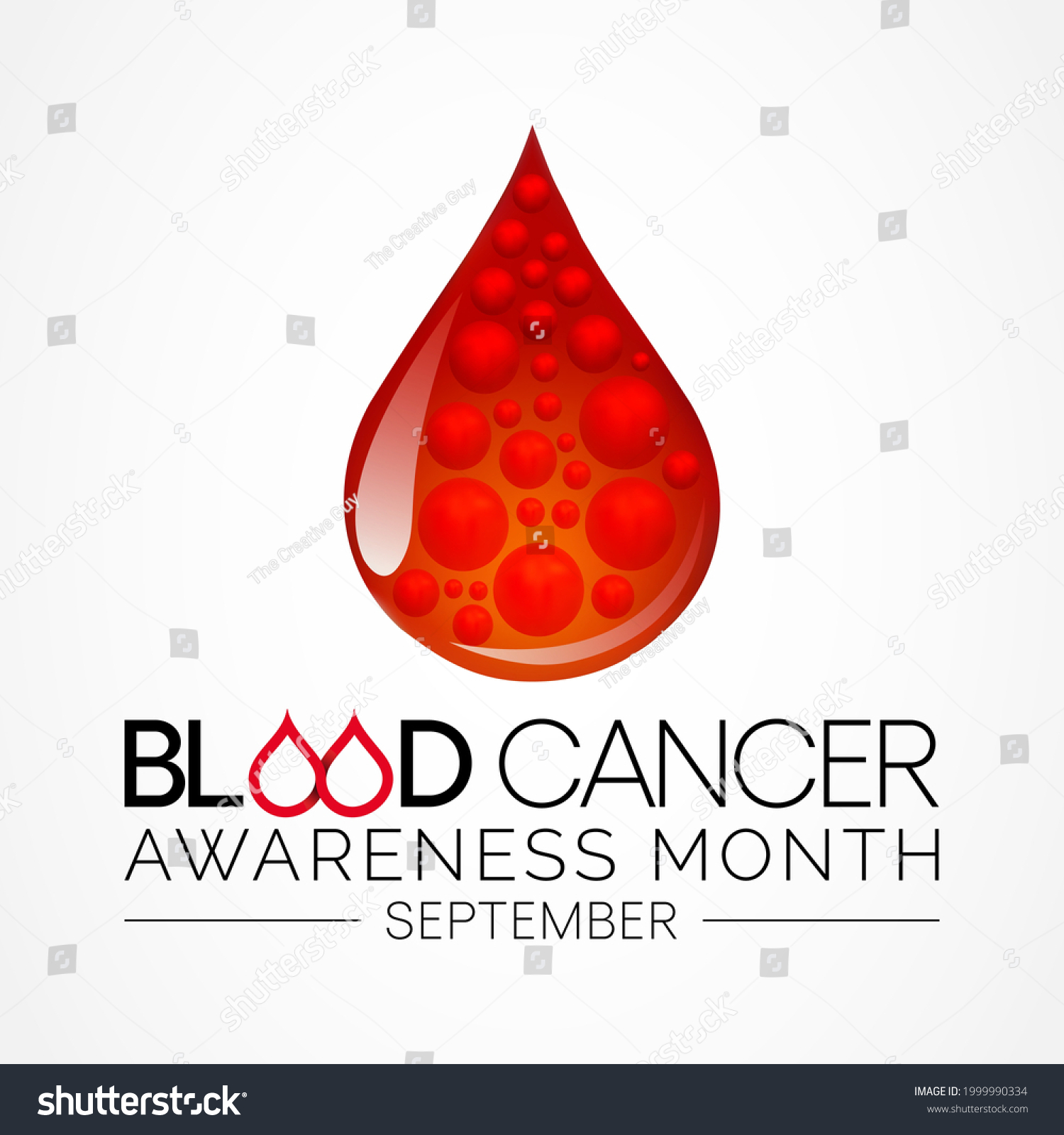 Blood Cancer Awareness Month Observed Every Stock Vector (Royalty Free ...