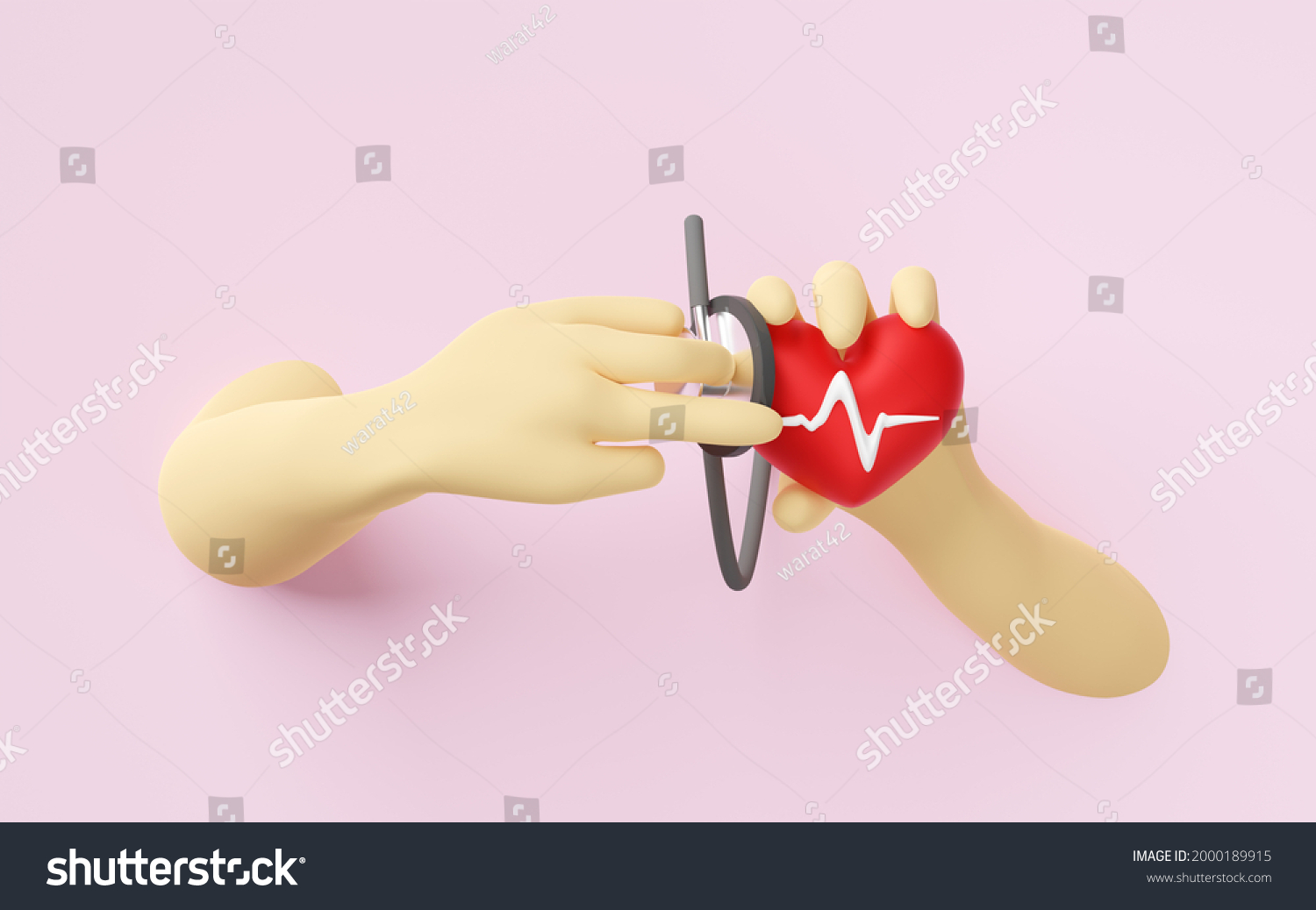 Cartoon Character Doctor Woman Hands Holding Stock Illustration ...