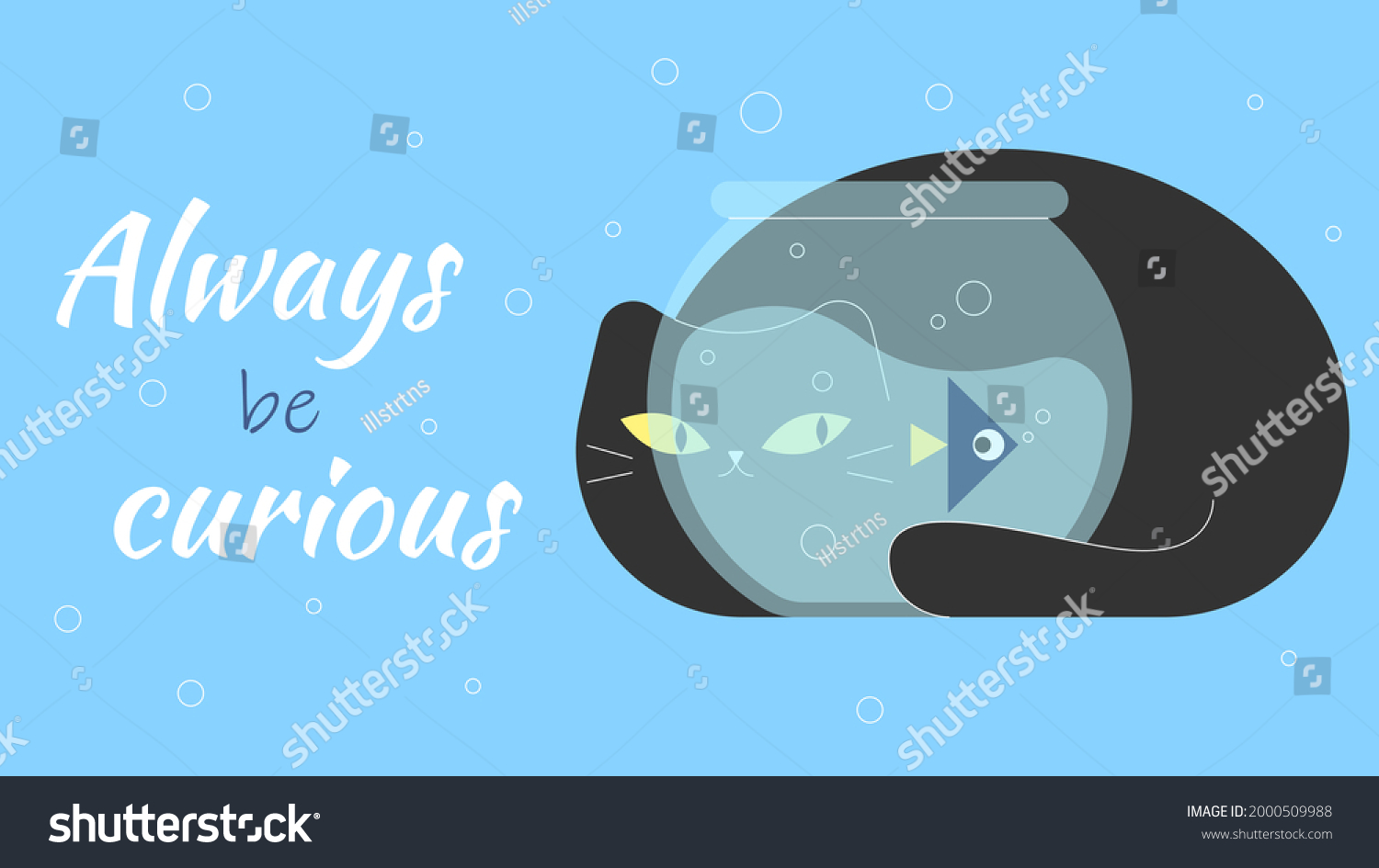 Always Be Curious Positive Printable Sign Stock Vector Royalty Free