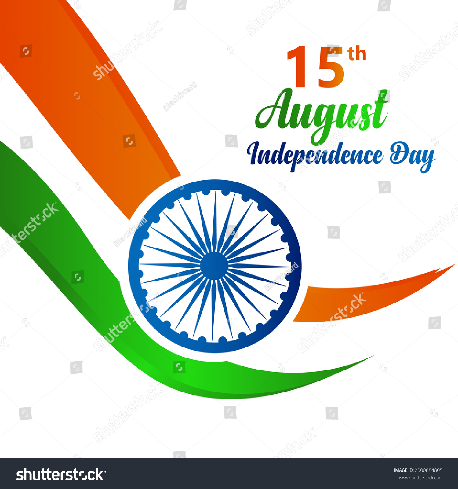Indian Independence Day Concept Background Ashoka Stock Vector (Royalty ...