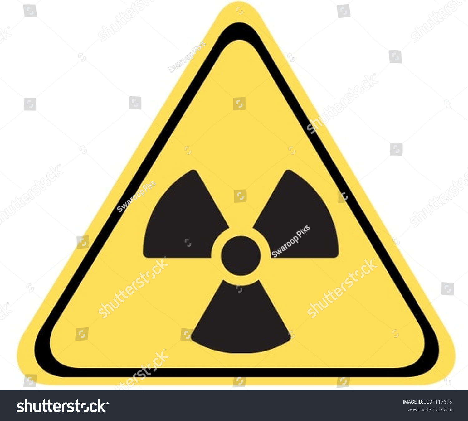 Radioactive Warning Sign Radioactivity Warning Stock Vector (Royalty ...