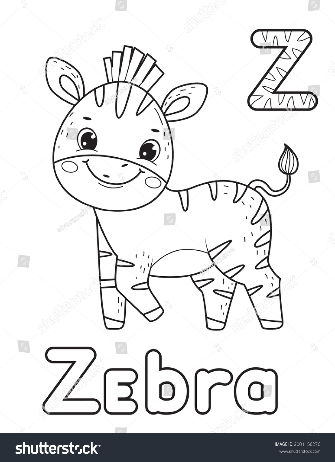 Abc Animals Coloring Book Animals Alphabet Stock Vector (Royalty Free ...