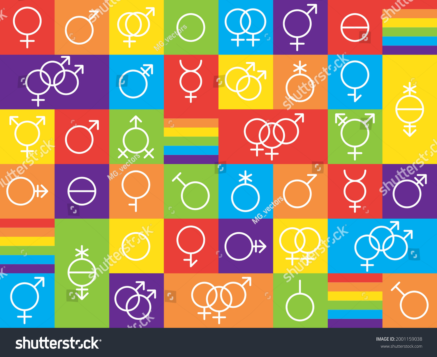 Gender Identity Icons Lgbt Symbols Gay Stock Vector Royalty Free 2001159038 Shutterstock 