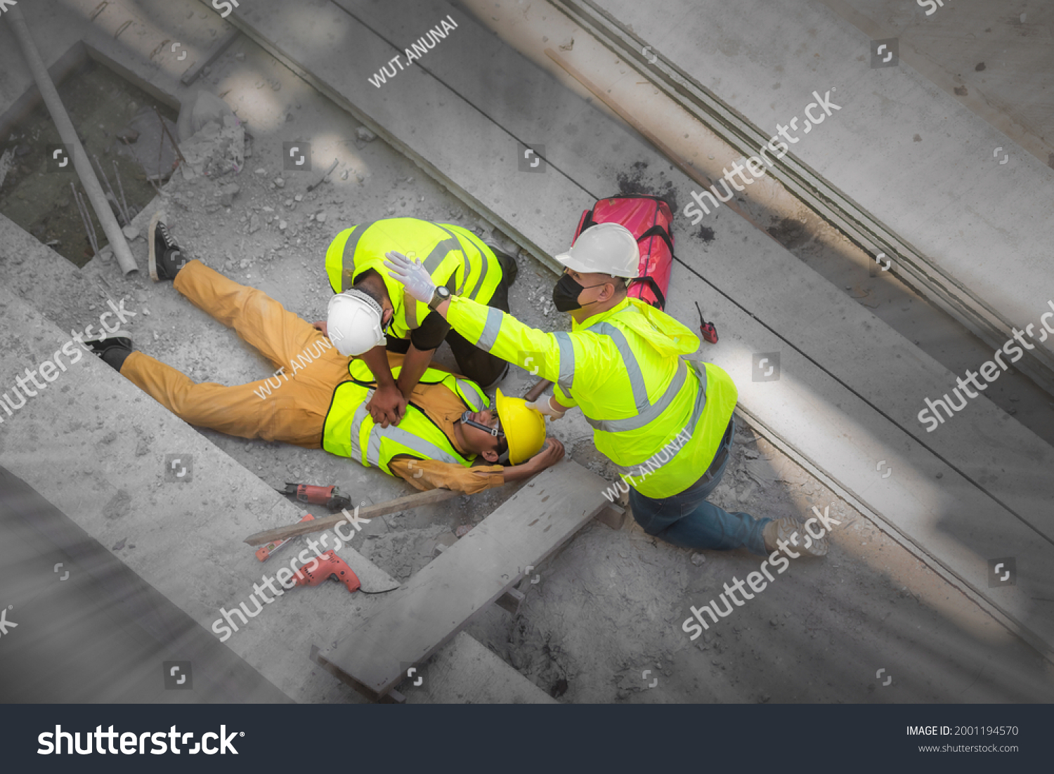 Basic First Aid Cpr Emergency Accidents Stock Photo 2001194570 ...