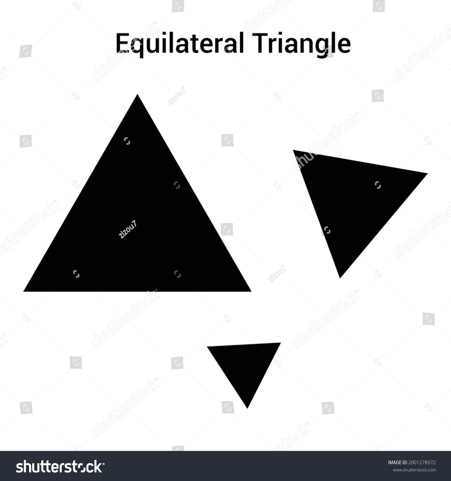 Equilateral Triangle Shape Geometry Stock Vector (Royalty Free ...