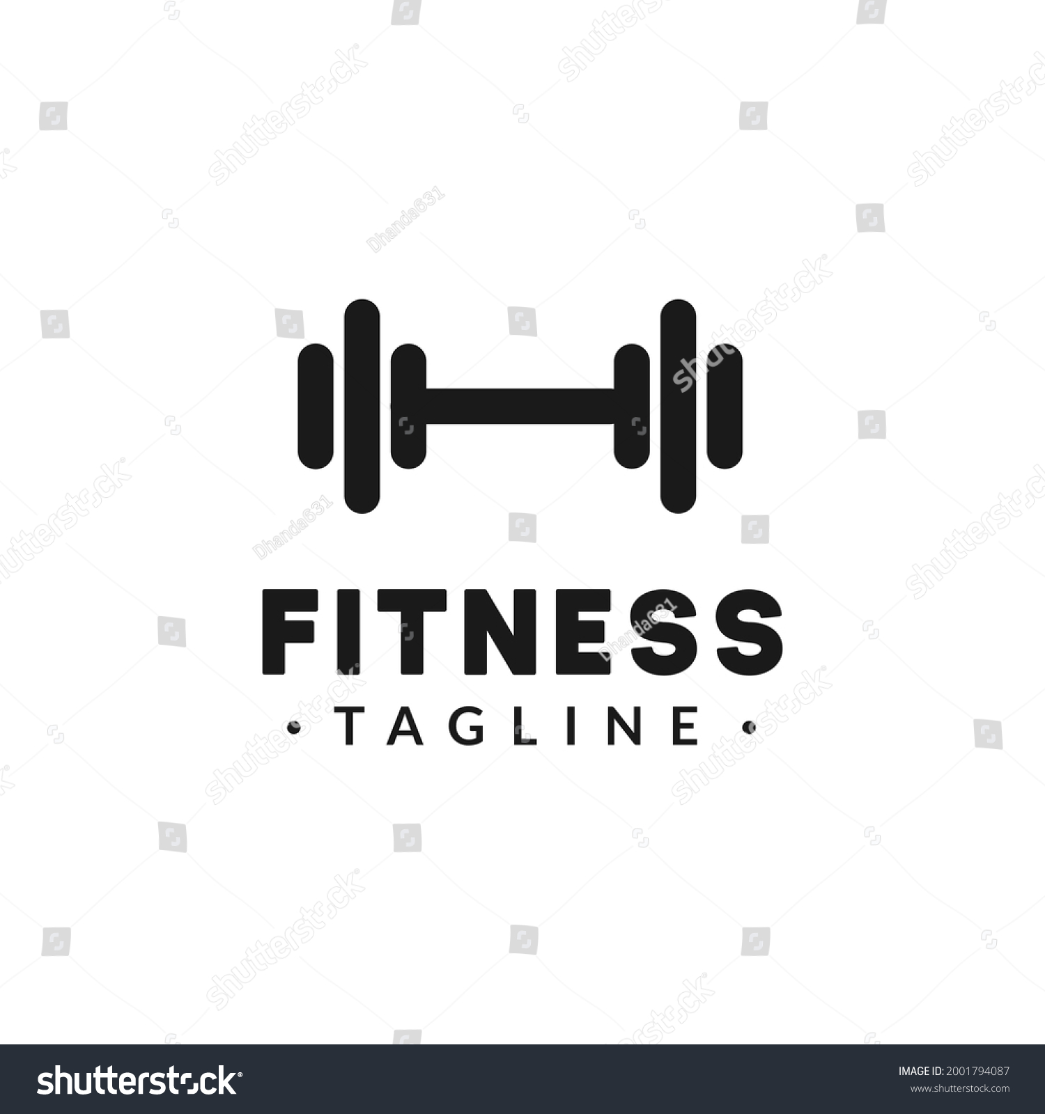 Illustration Dumbbell Gym Fitness Barbel Fitness Stock Vector (Royalty ...