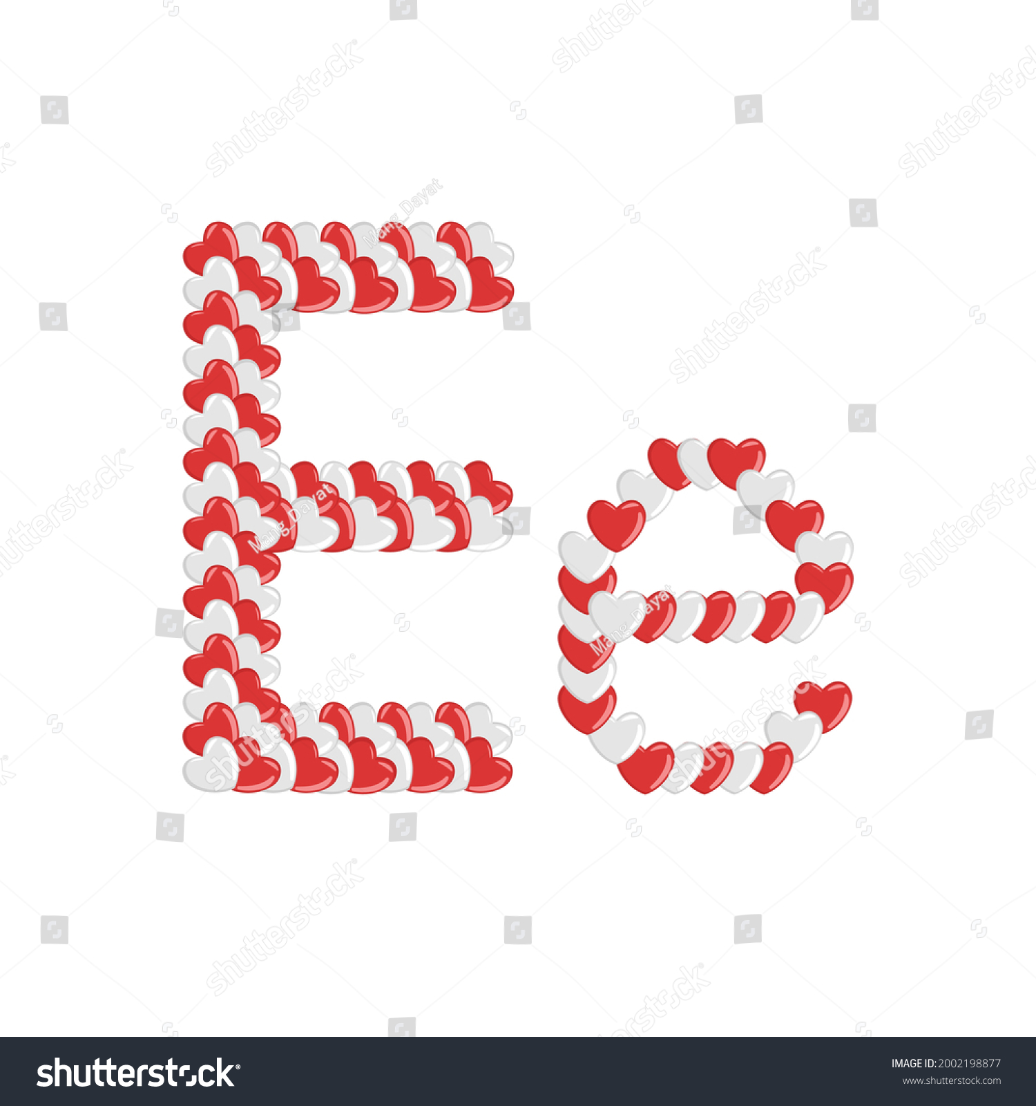 Vector Cartoon E Alphabet Letter Shape Stock Vector (Royalty Free ...