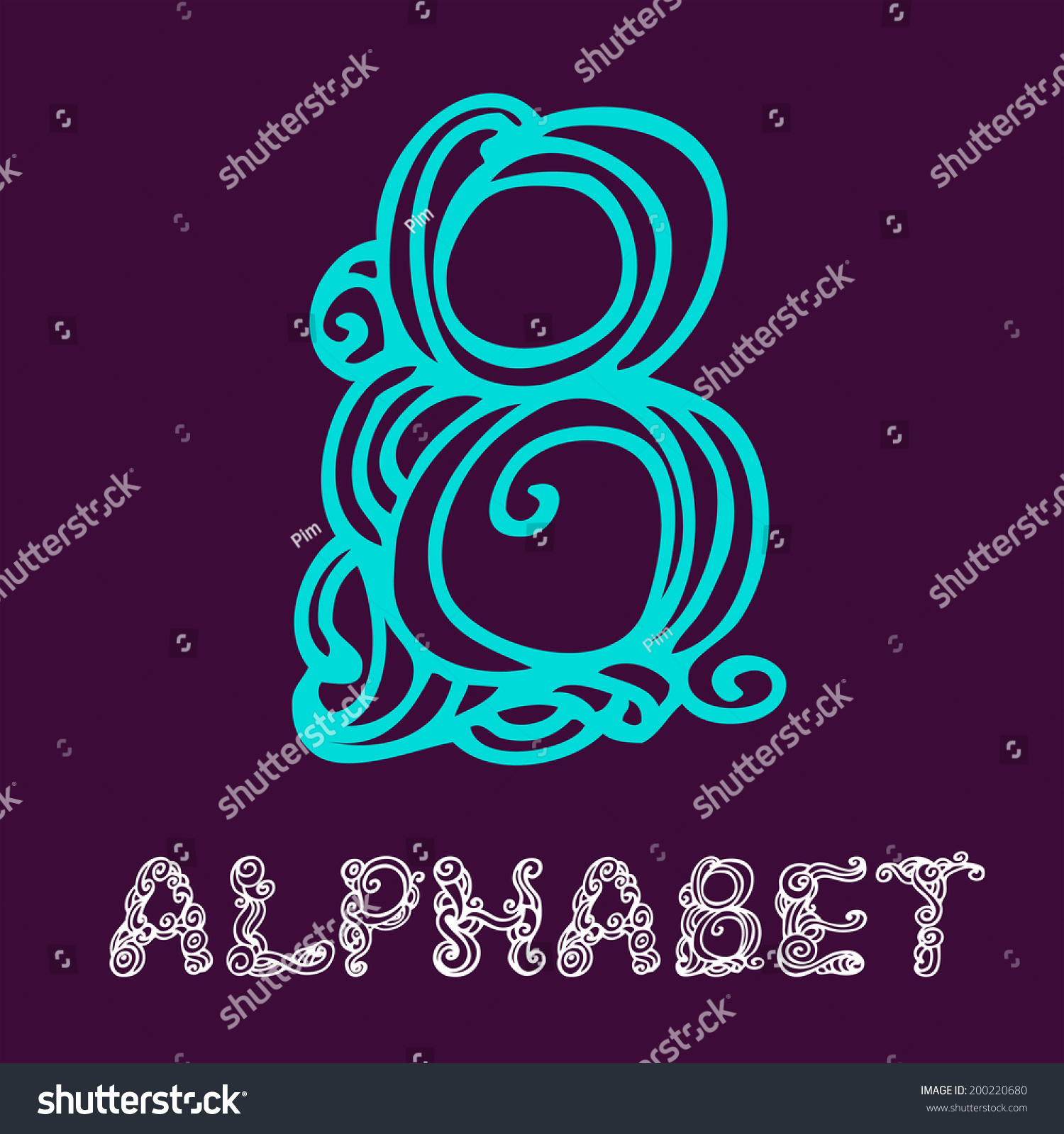 Doodle Hand Drawn Sketch Alphabet Letter Stock Vector (Royalty Free ...