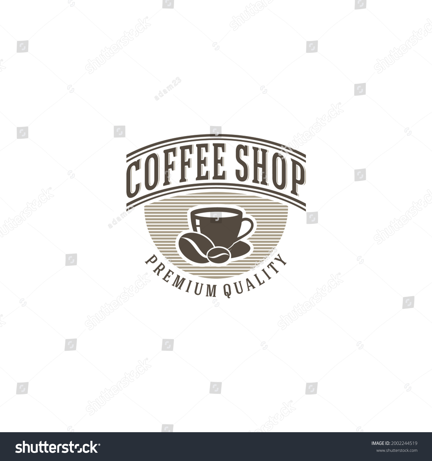 Logo Coffee Shop Coffee Product Cup Stock Vector (Royalty Free ...