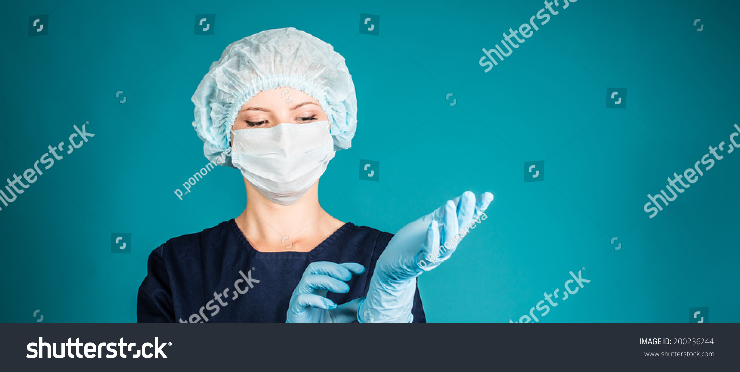 Doctor Nurse Wearing Surgical Mask Cap Stock Photo 200236244 | Shutterstock