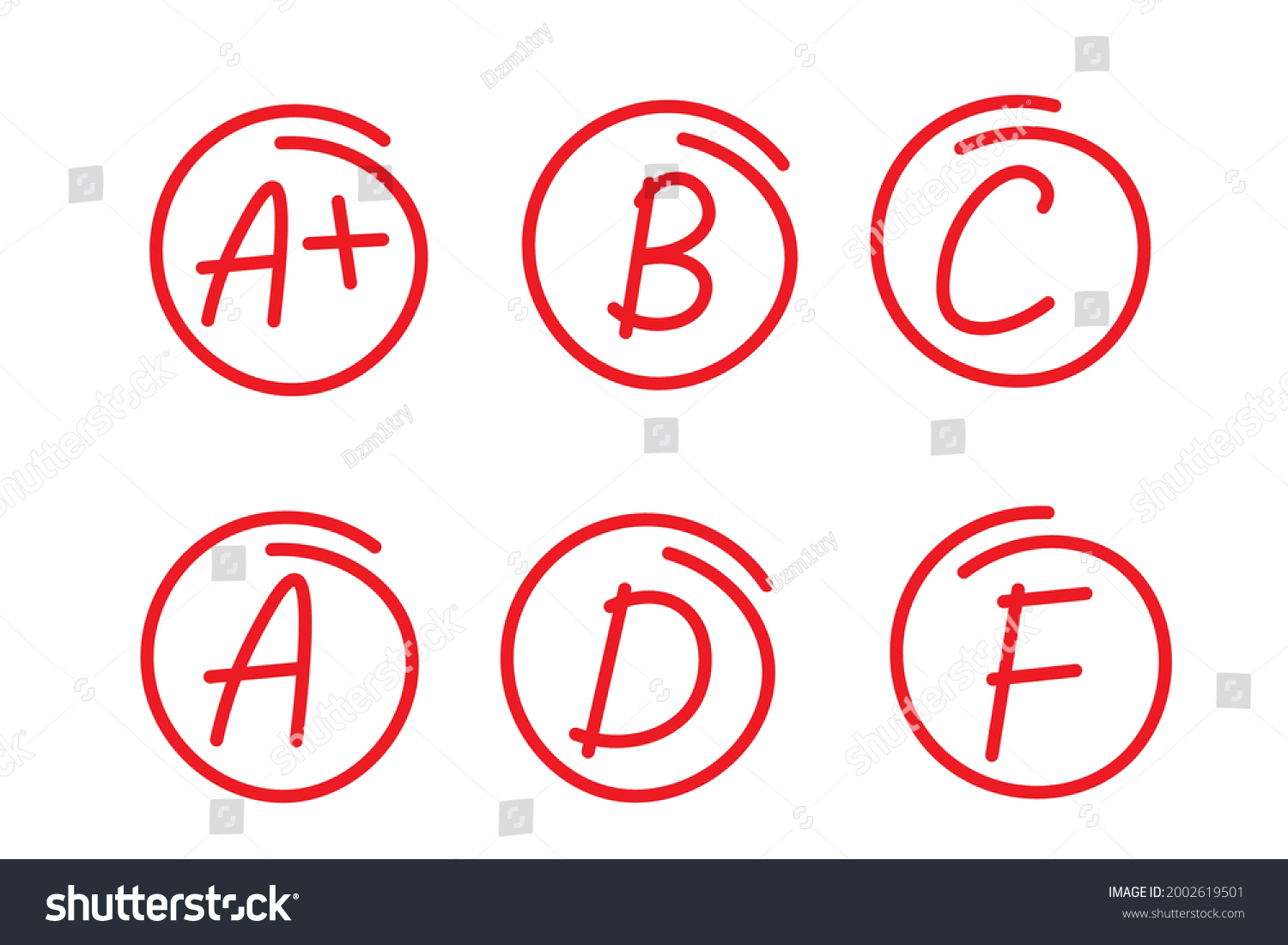 Exam Mark Icon Set Clipart Image Stock Vector (Royalty Free) 2002619501 ...