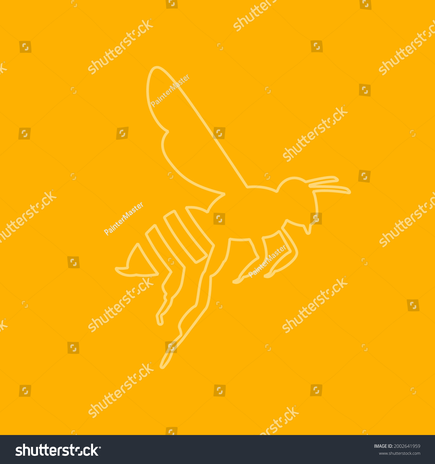 Flying Honey Bee Silhouette Honey Bee Stock Vector (Royalty Free ...