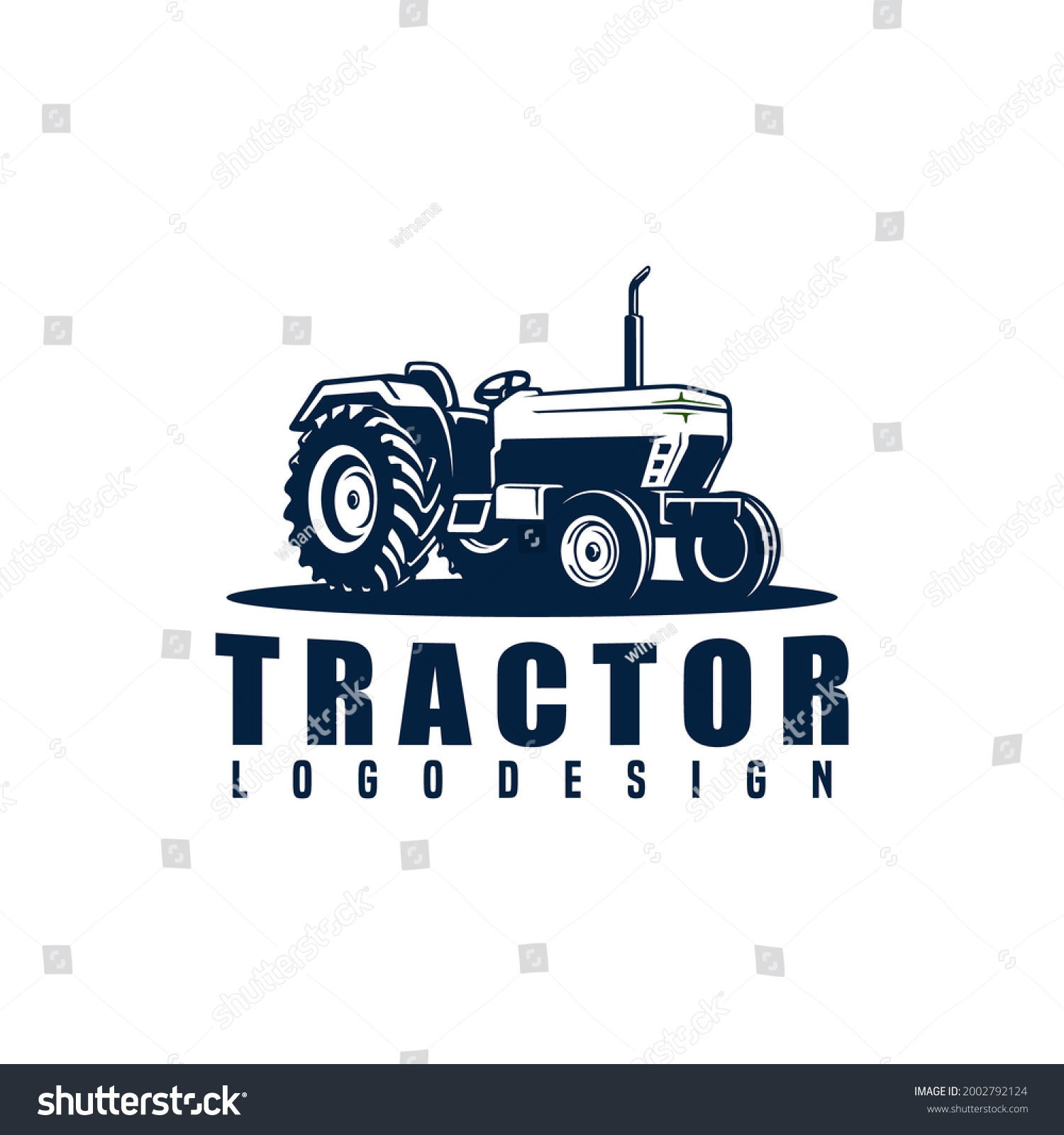 Tractor Logo Design Farm Stock Vector (Royalty Free) 2002792124 ...