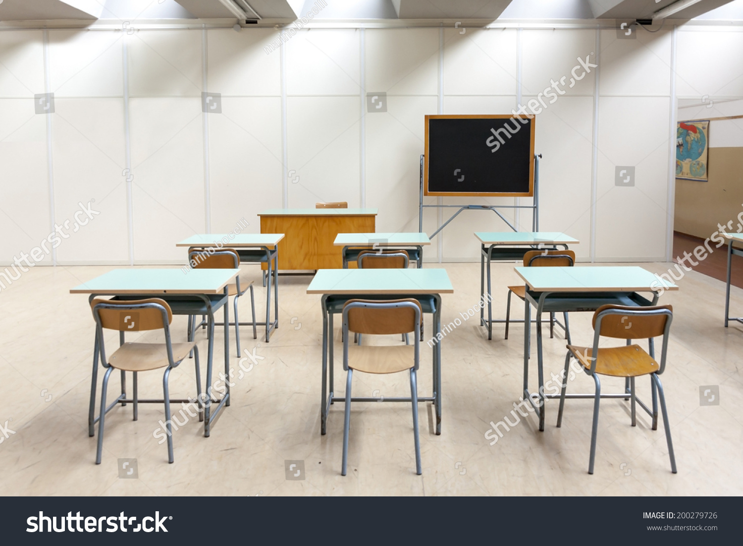 Desks Blackboard Classroom School Stock Photo 200279726   Shutterstock