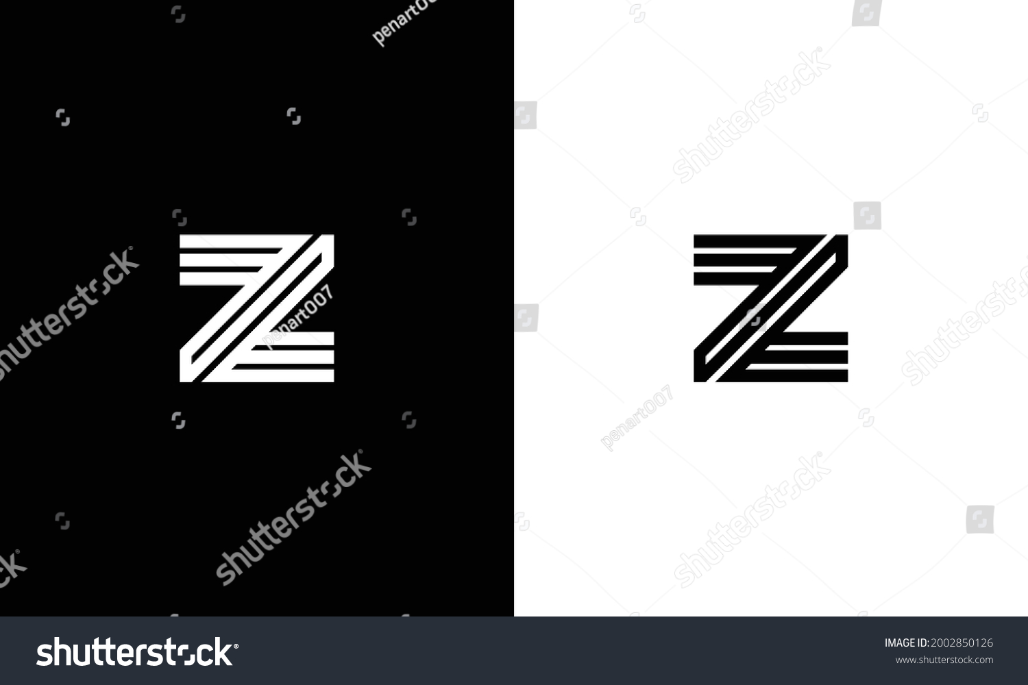 Initial Z Zz Zzz Logo Design Stock Vector (Royalty Free) 2002850126 ...