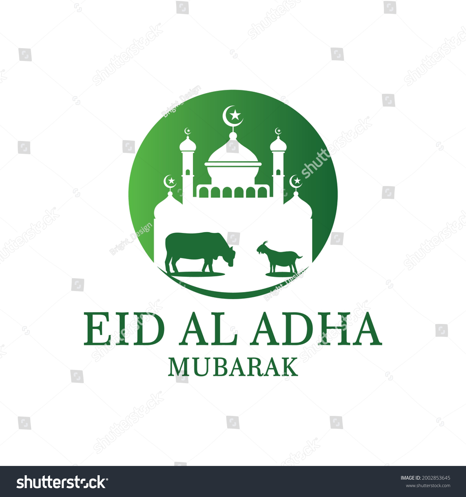 Eid Al Adha Logo Islamic Logo Stock Vector (Royalty Free) 2002853645 ...