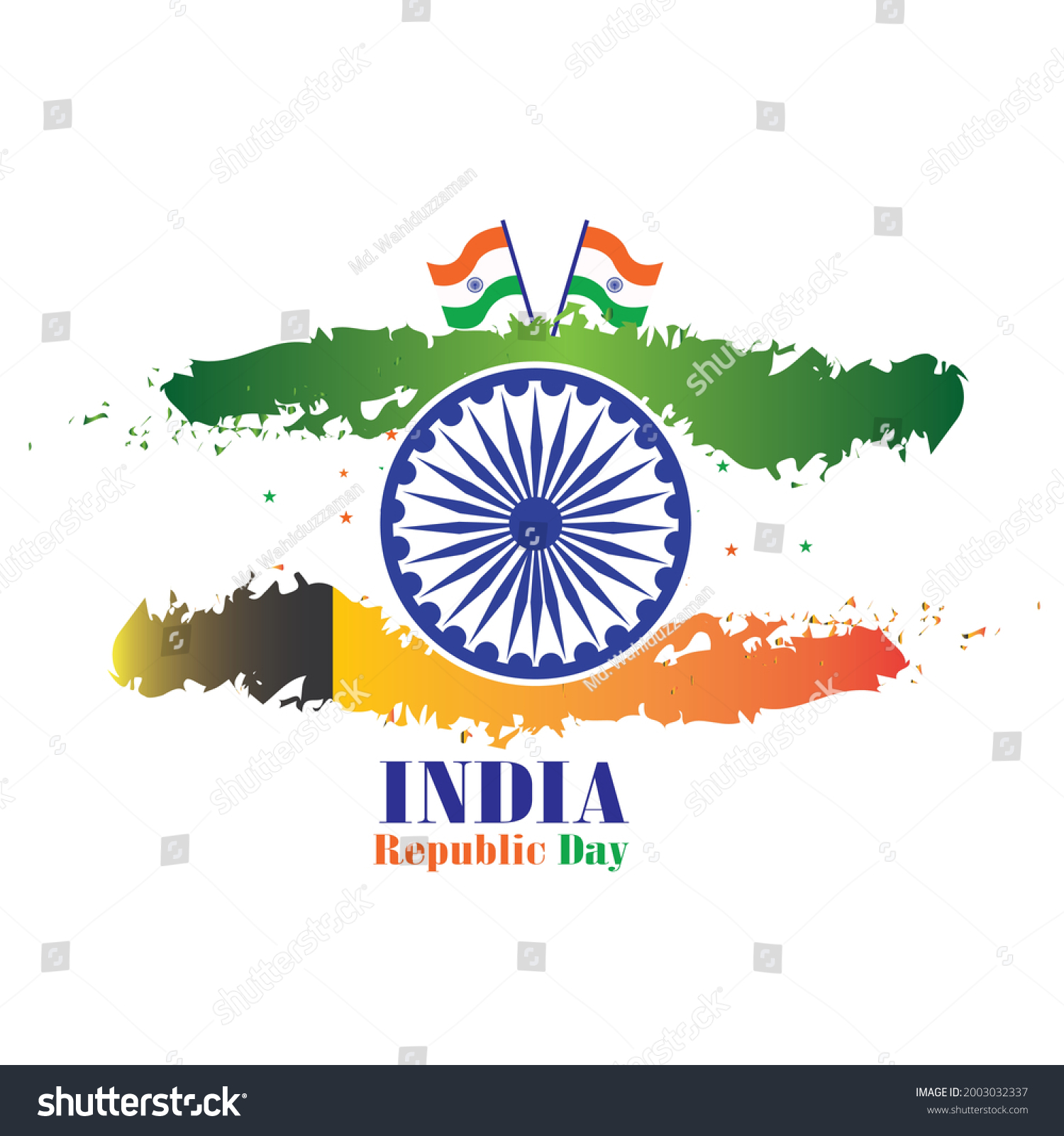 Republic Day India Illustration Stock Vector (Royalty Free) 2003032337 ...